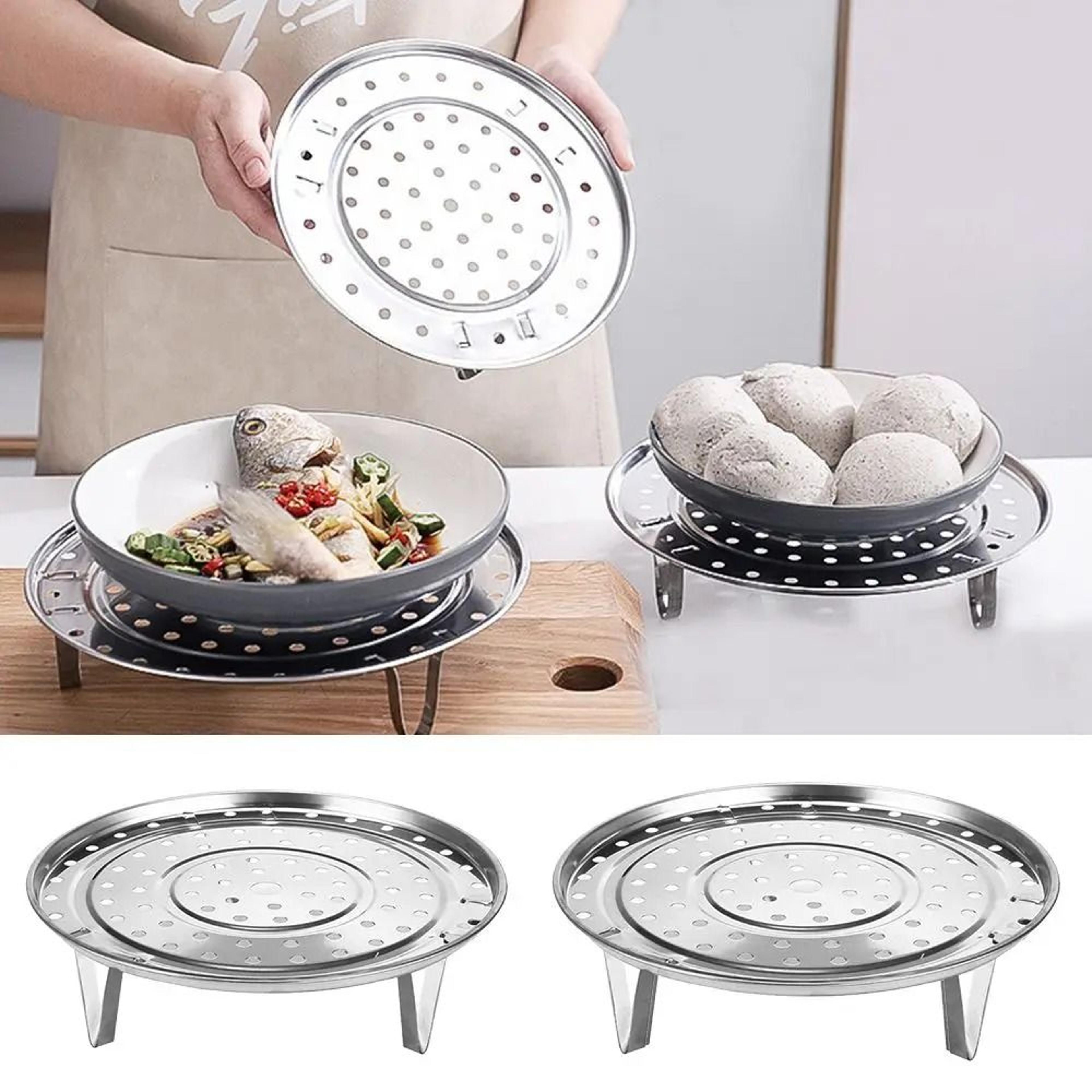 stainless steel steamer basket and egg rack set for instant pot cooking