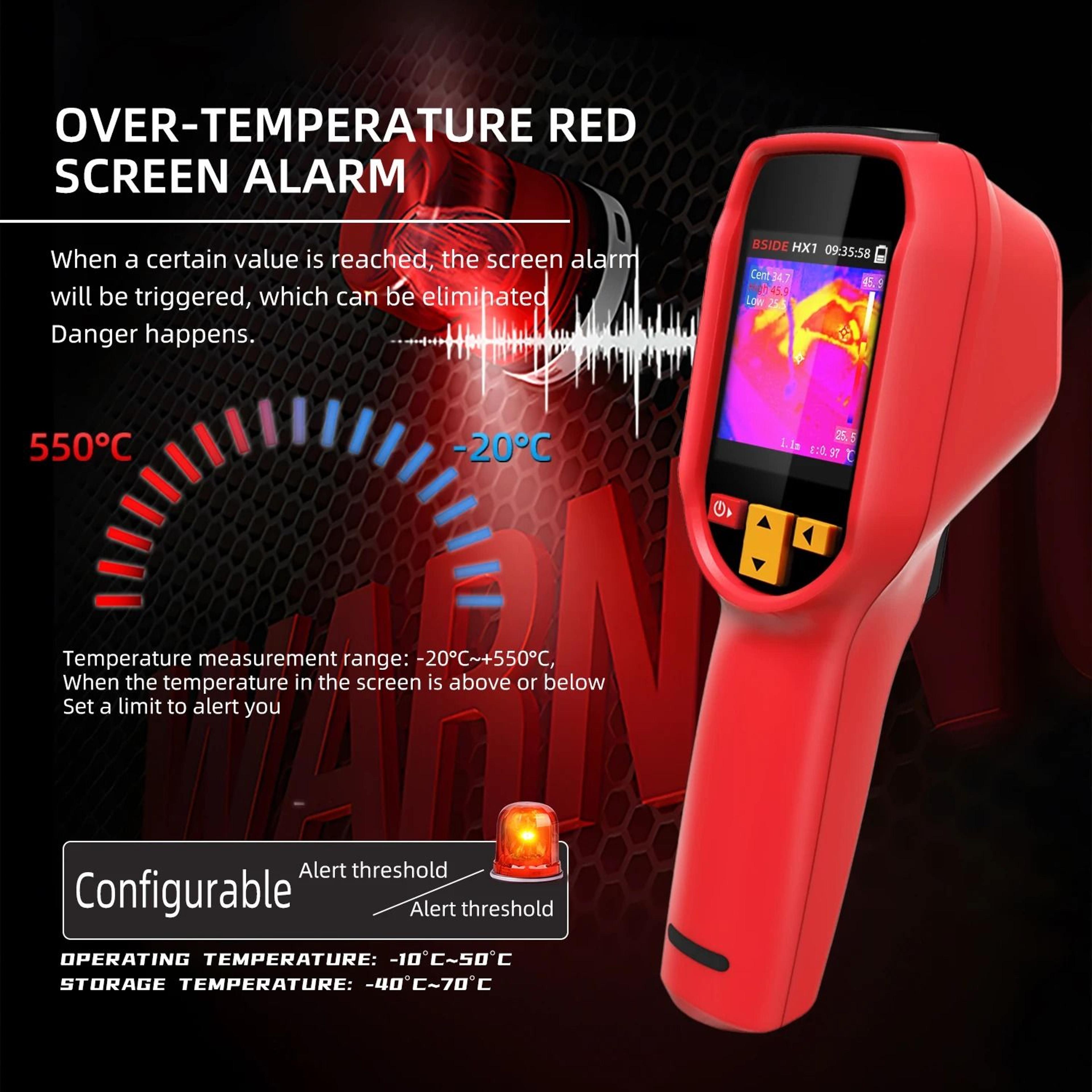 professional handheld thermal imager camera with 240x240 resolution and high temperature range detection