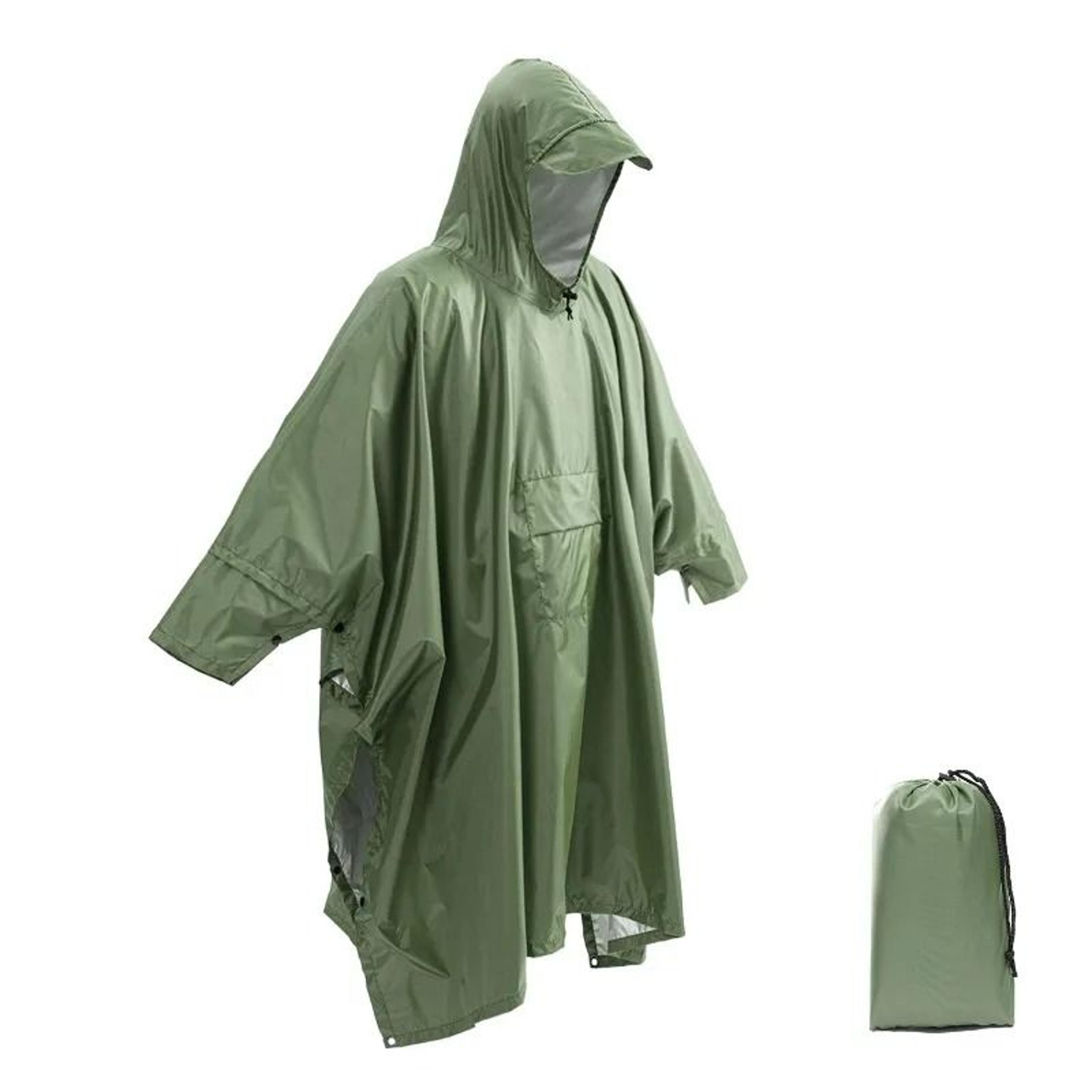 3 in 1 outdoor military waterproof raincoat and picnic mat