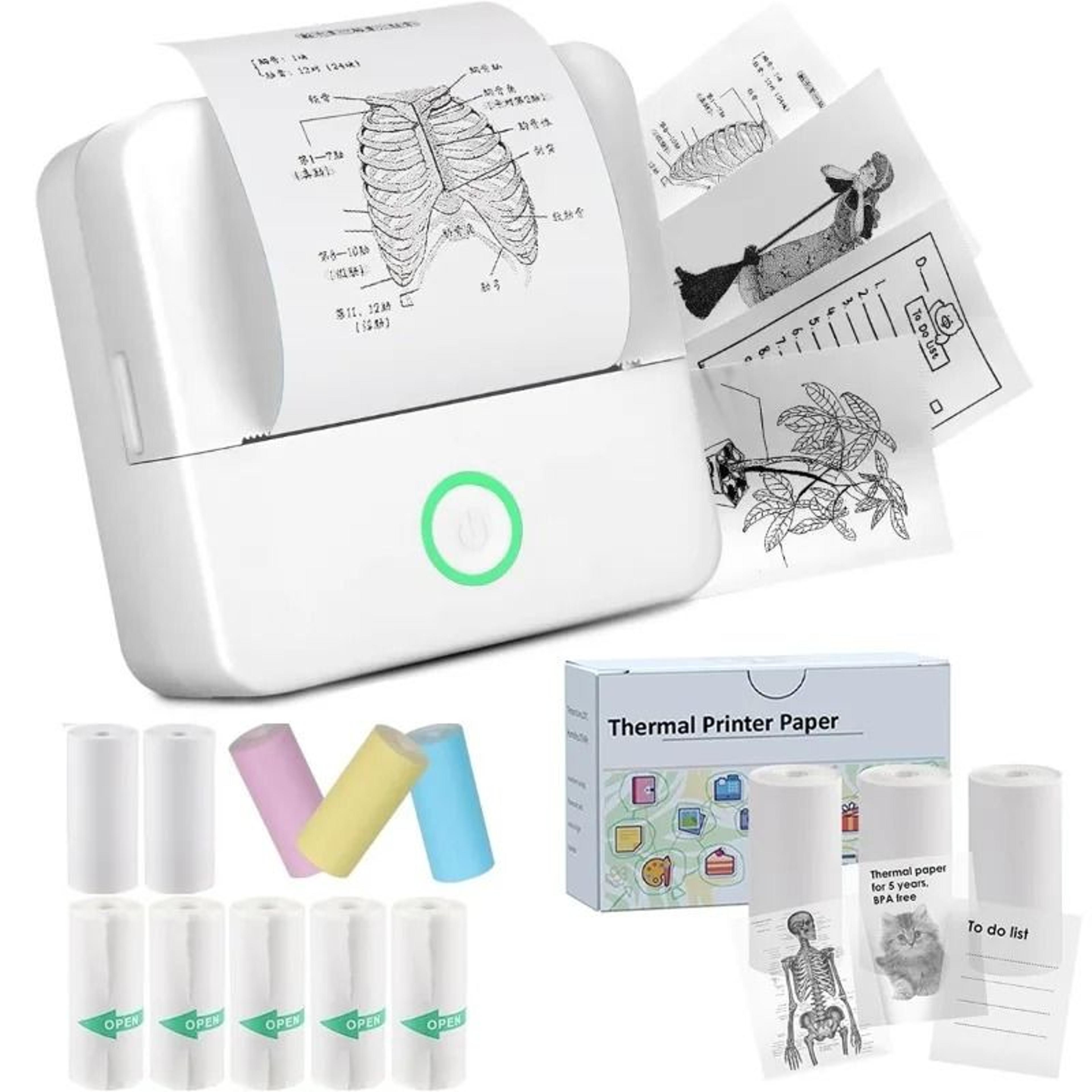 mini sticker printer inkless thermal pocket bluetooth printer for photos and memos