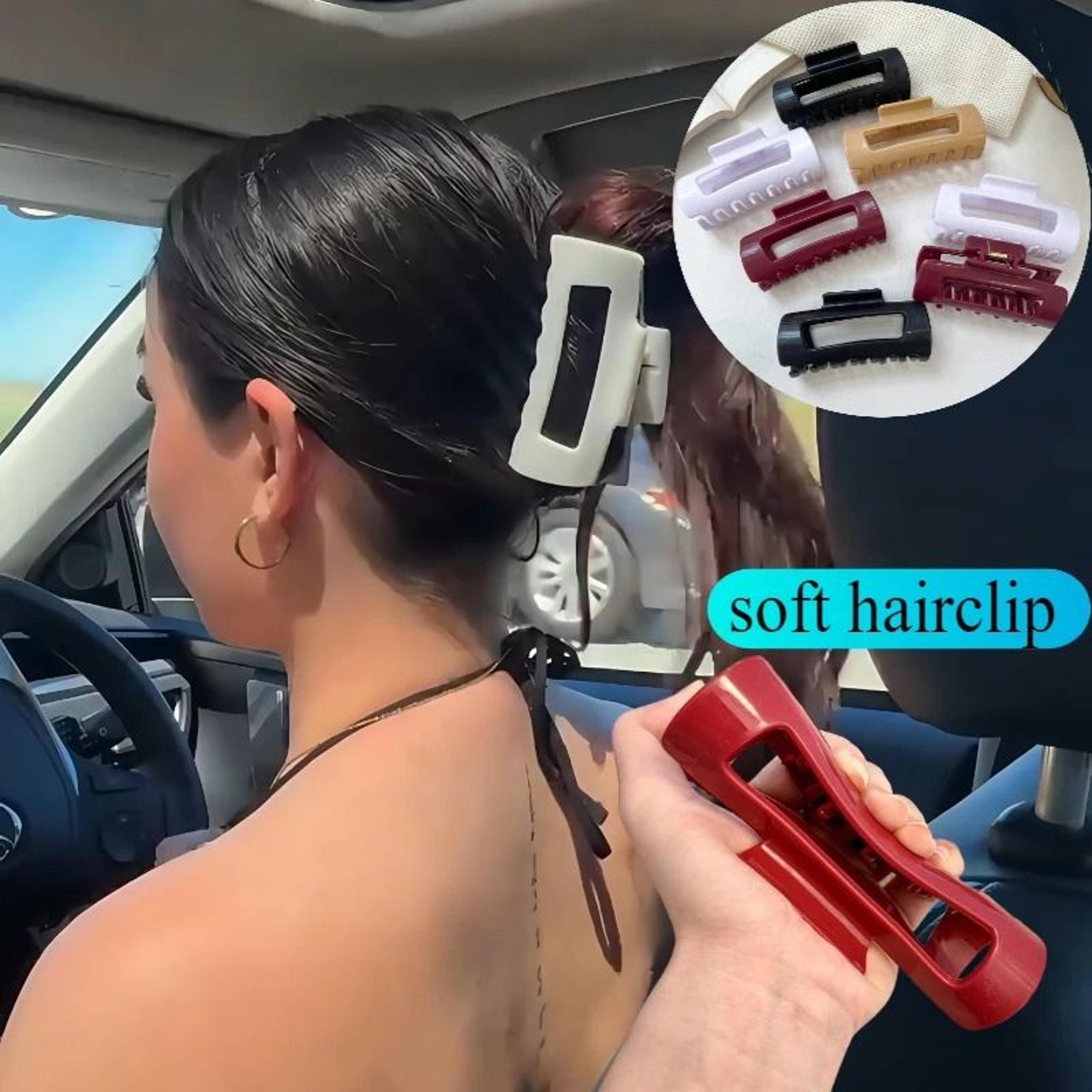 soft hair grab girls clips silicone hair clips simple fashion hair accessories
