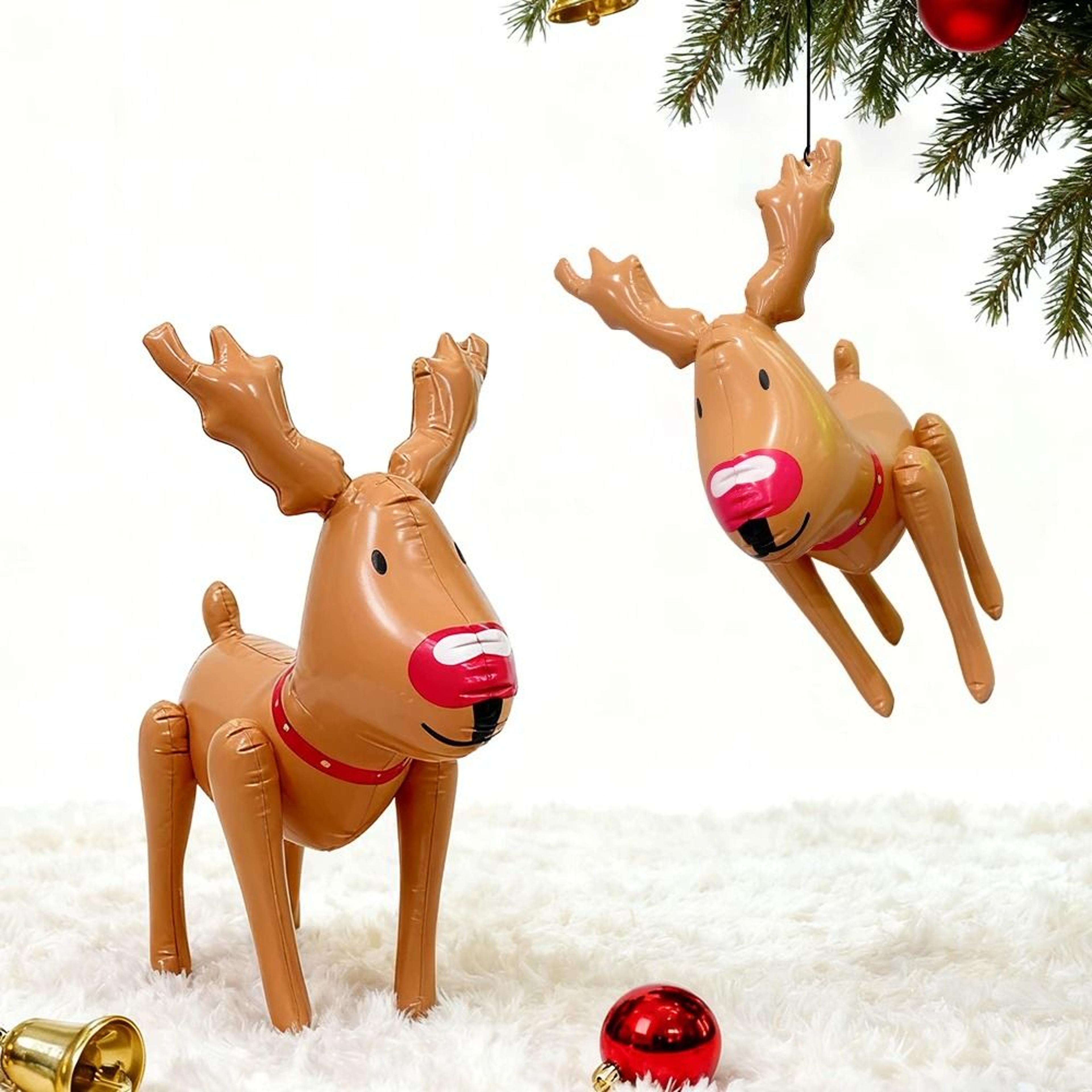 inflatable deer decoration pvc thick deer balloon for courtyard party atmosphere and christmas gifts