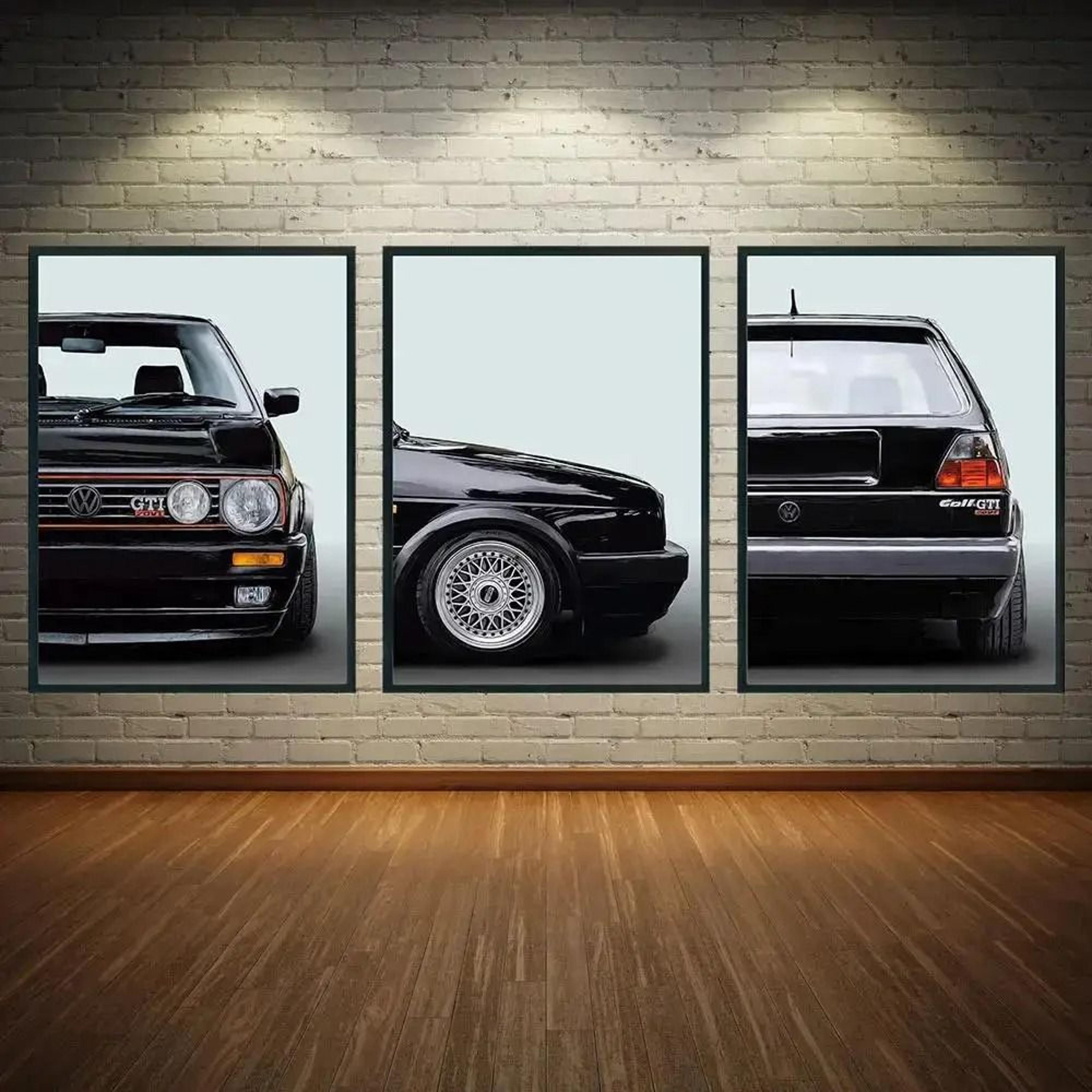 vw golf gti supercar posters canvas wall art
