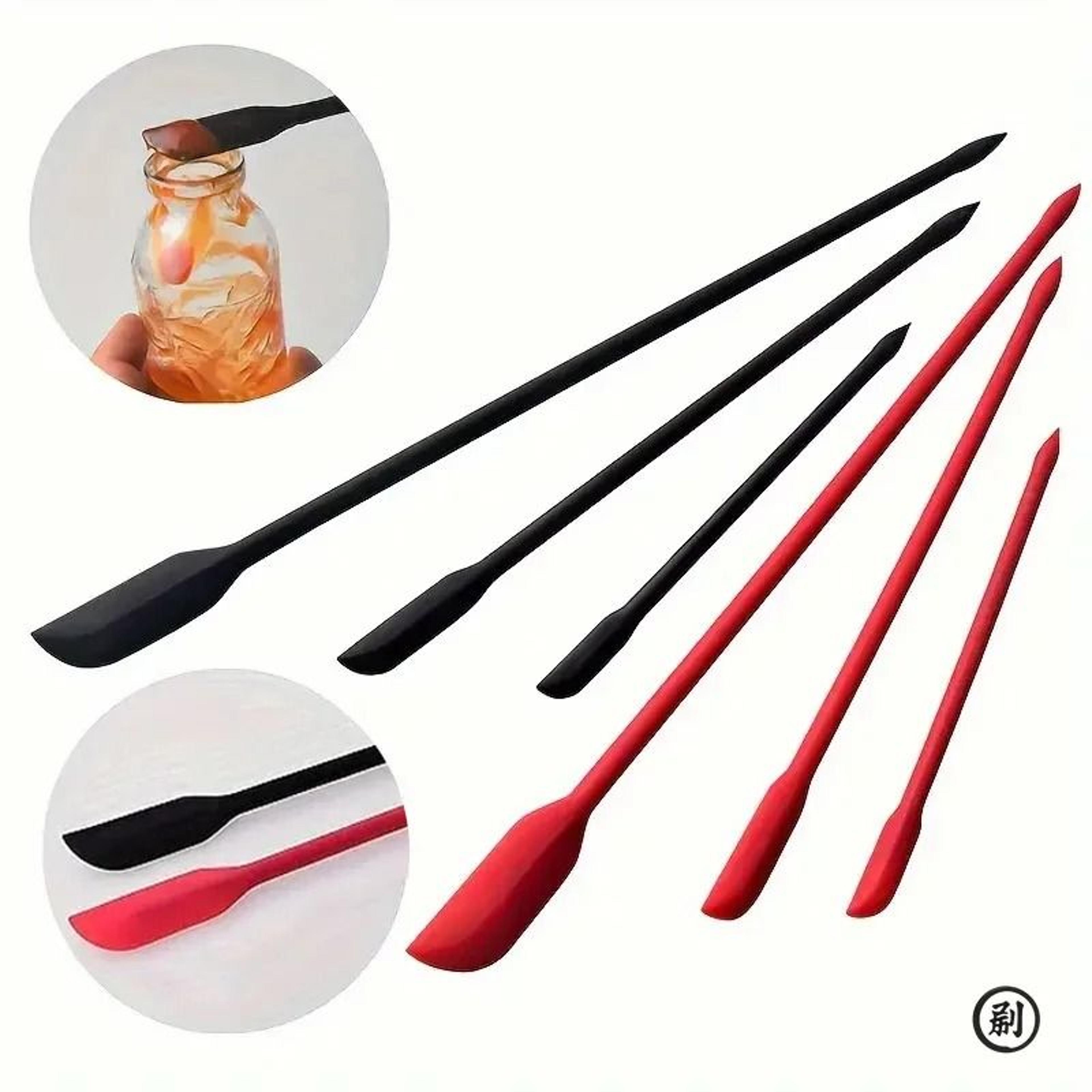 mini silicone spatula set for jars bottles and everyday kitchen use
