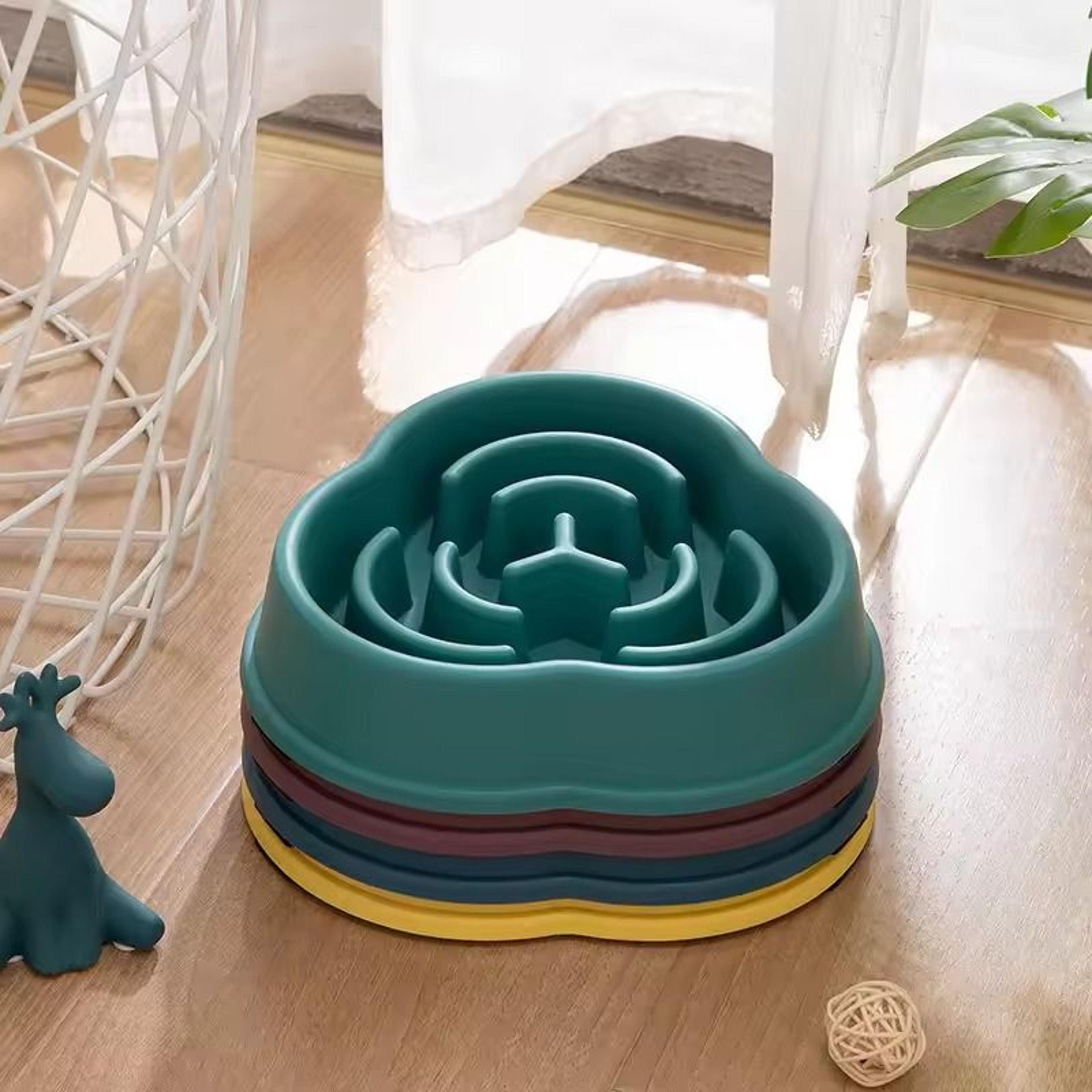 pet slow food bowl anti choking feeding bowl for dogs and cats
