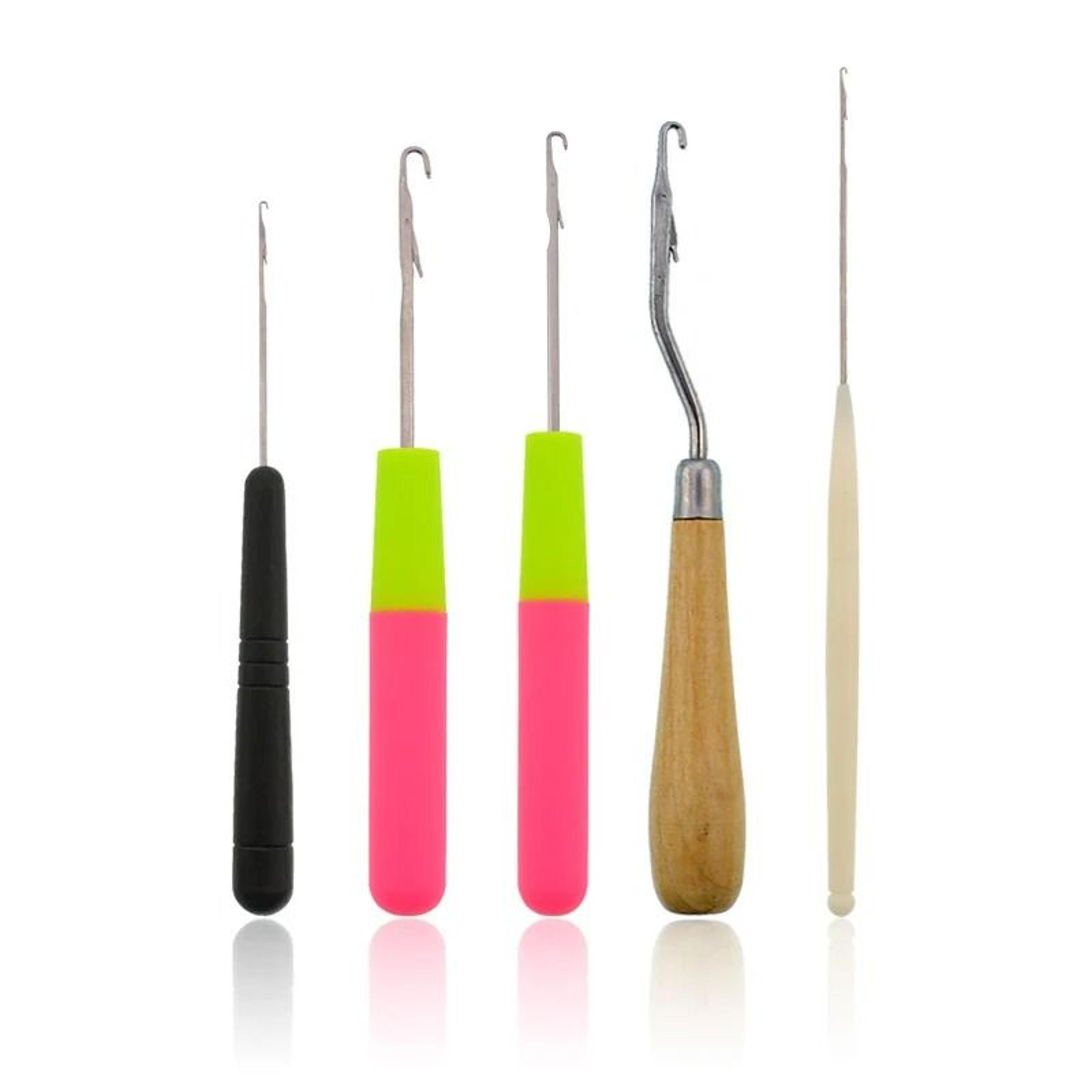 latch hook crochet needle set hair extension braiding weaving styling tools