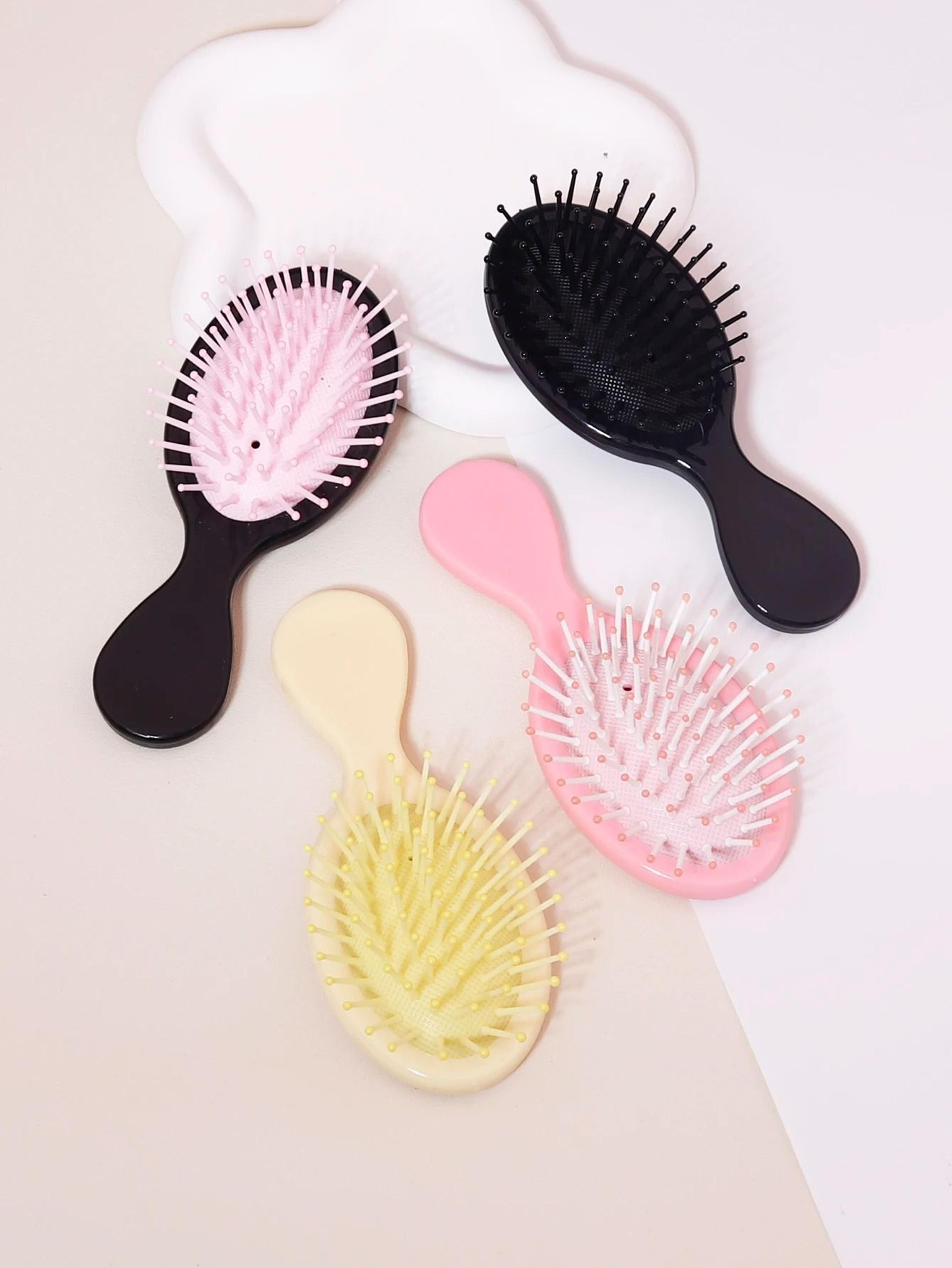 mini portable massage hair brush anti static cartoon air cushion detangler