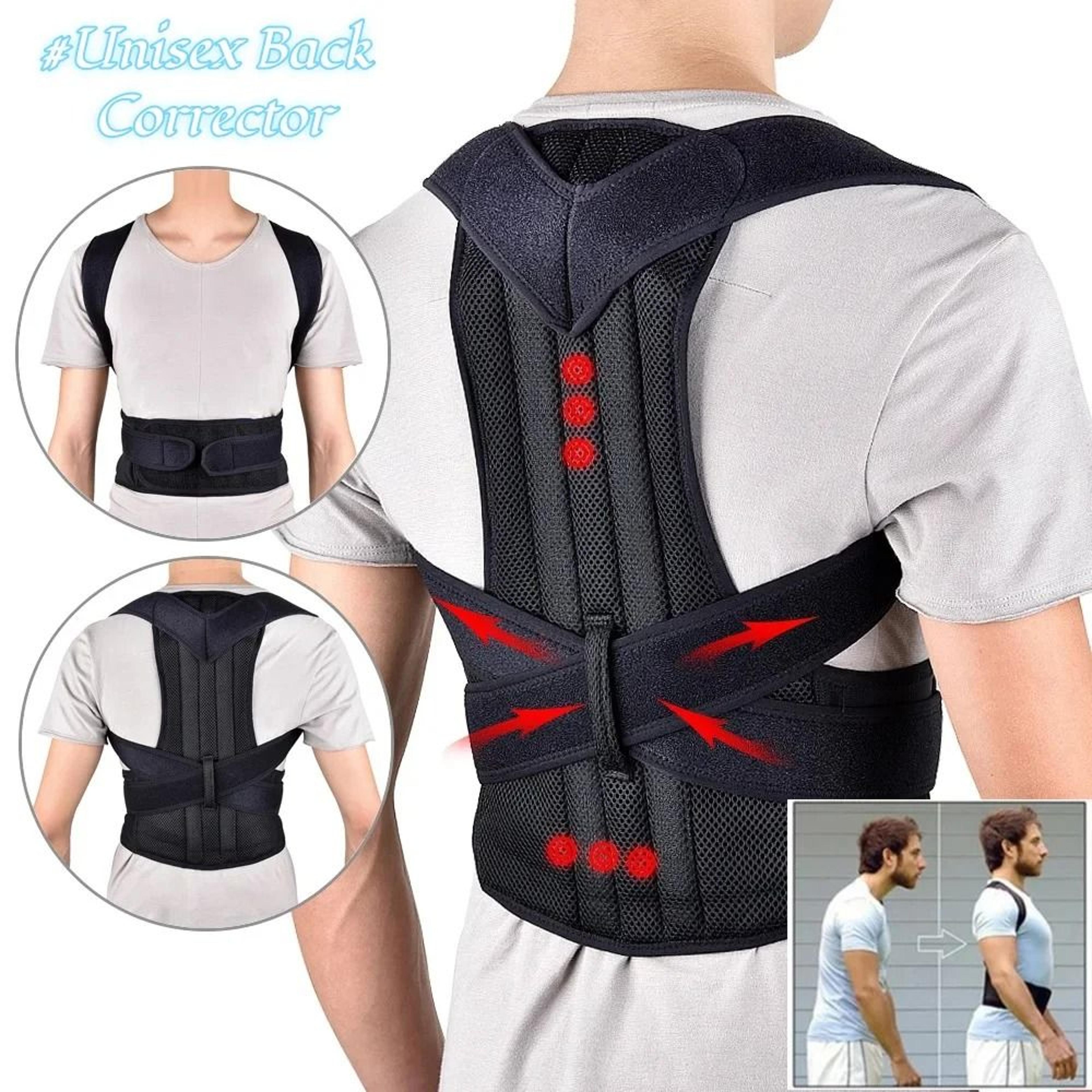 adjustable posture corrector back support brace unisex lumbar alignment belt
