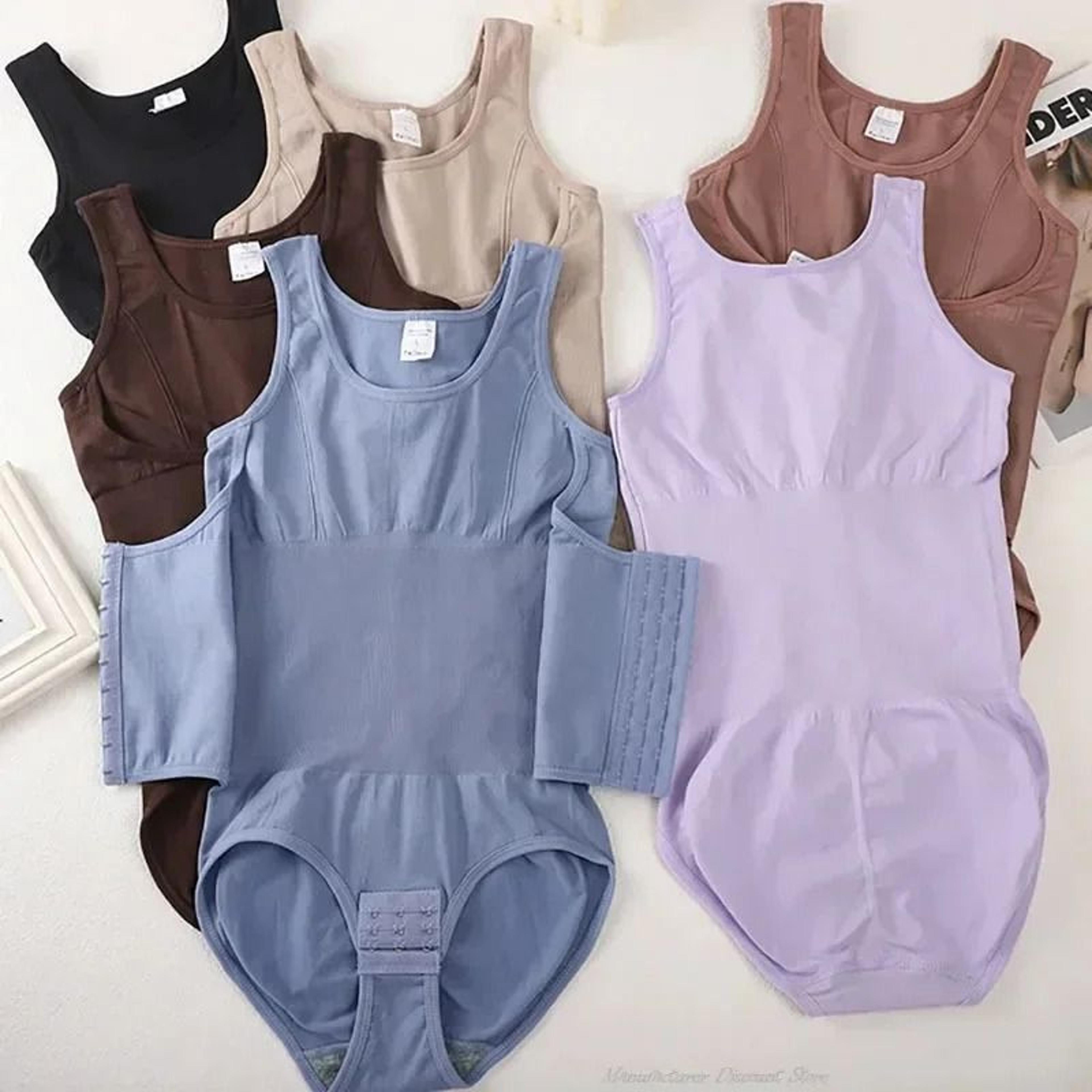 bodysuit shapewear with zipper belt tummy control waist trainer