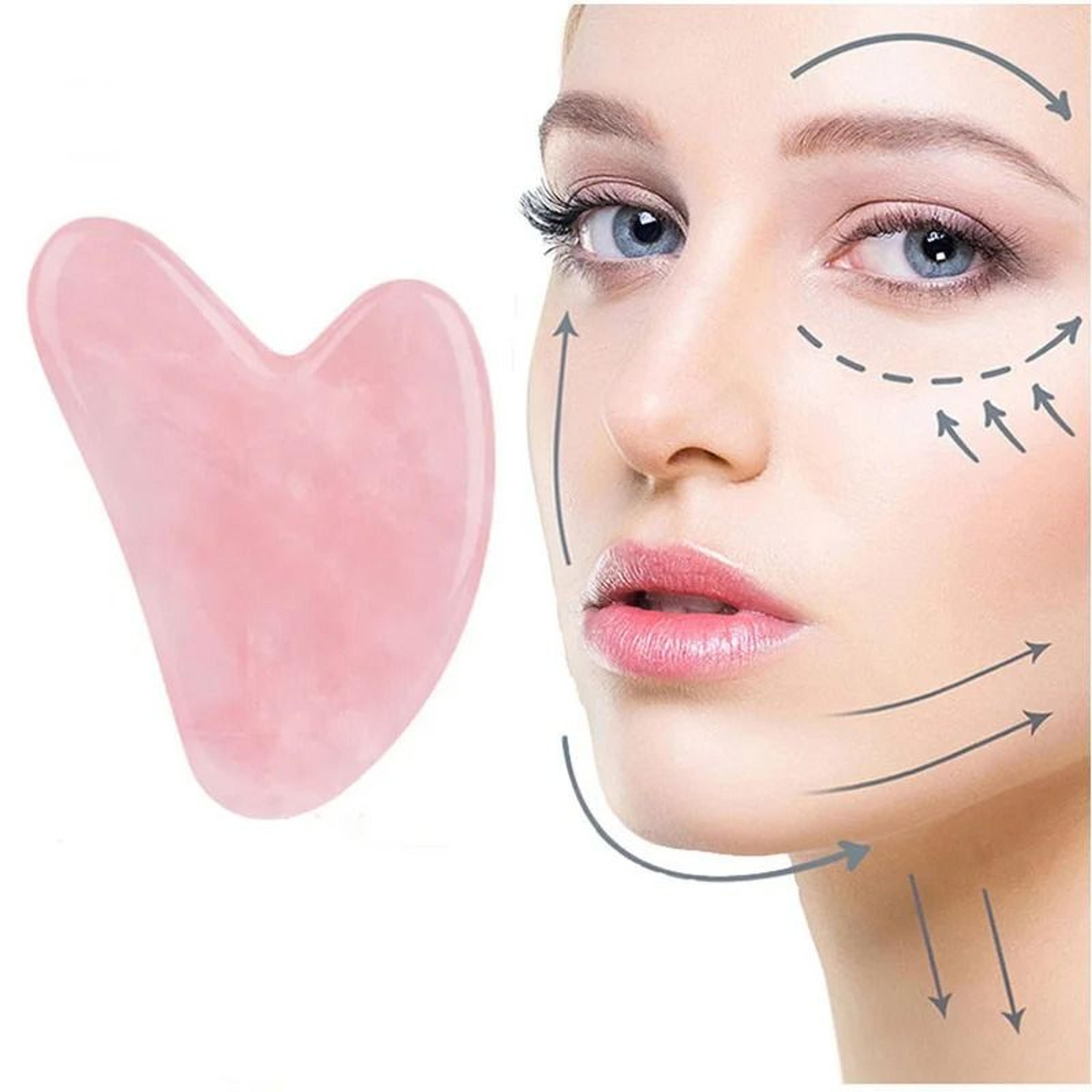 rose pink gua sha massage board for face and body