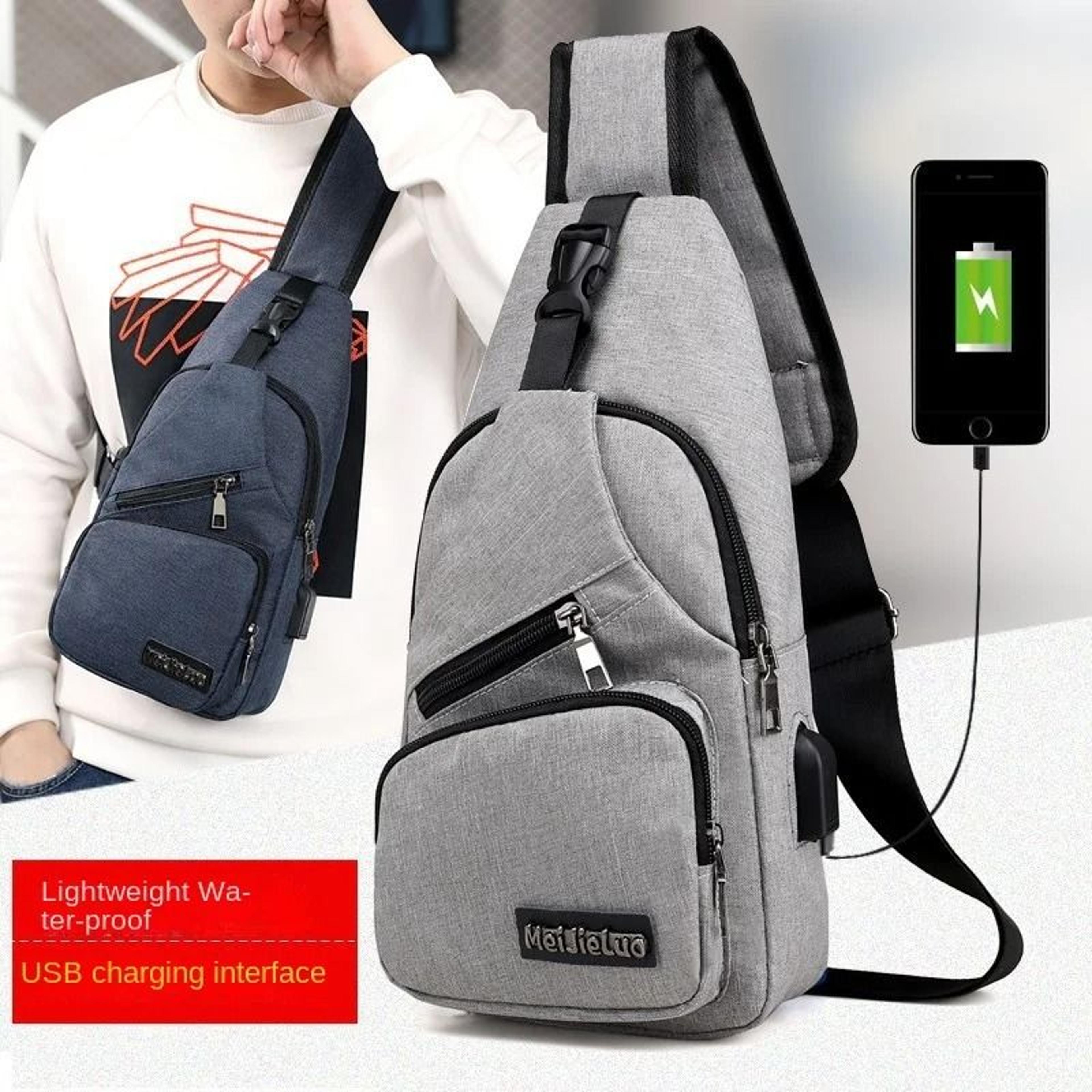 fashion casual crossbody shoulder bag for men
