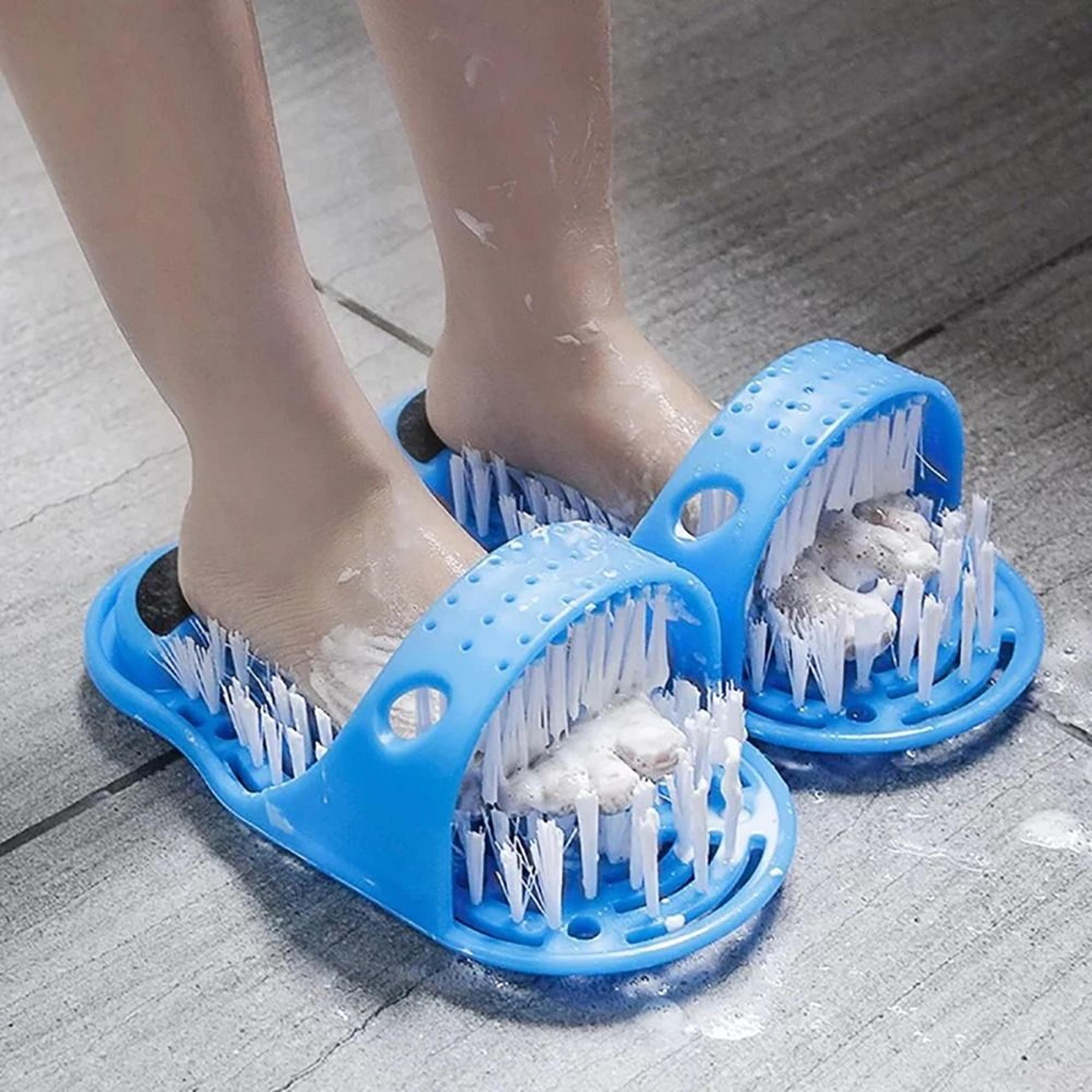 shower foot scrubber massager cleaner slipper for dead skin removal and bathroom foot care