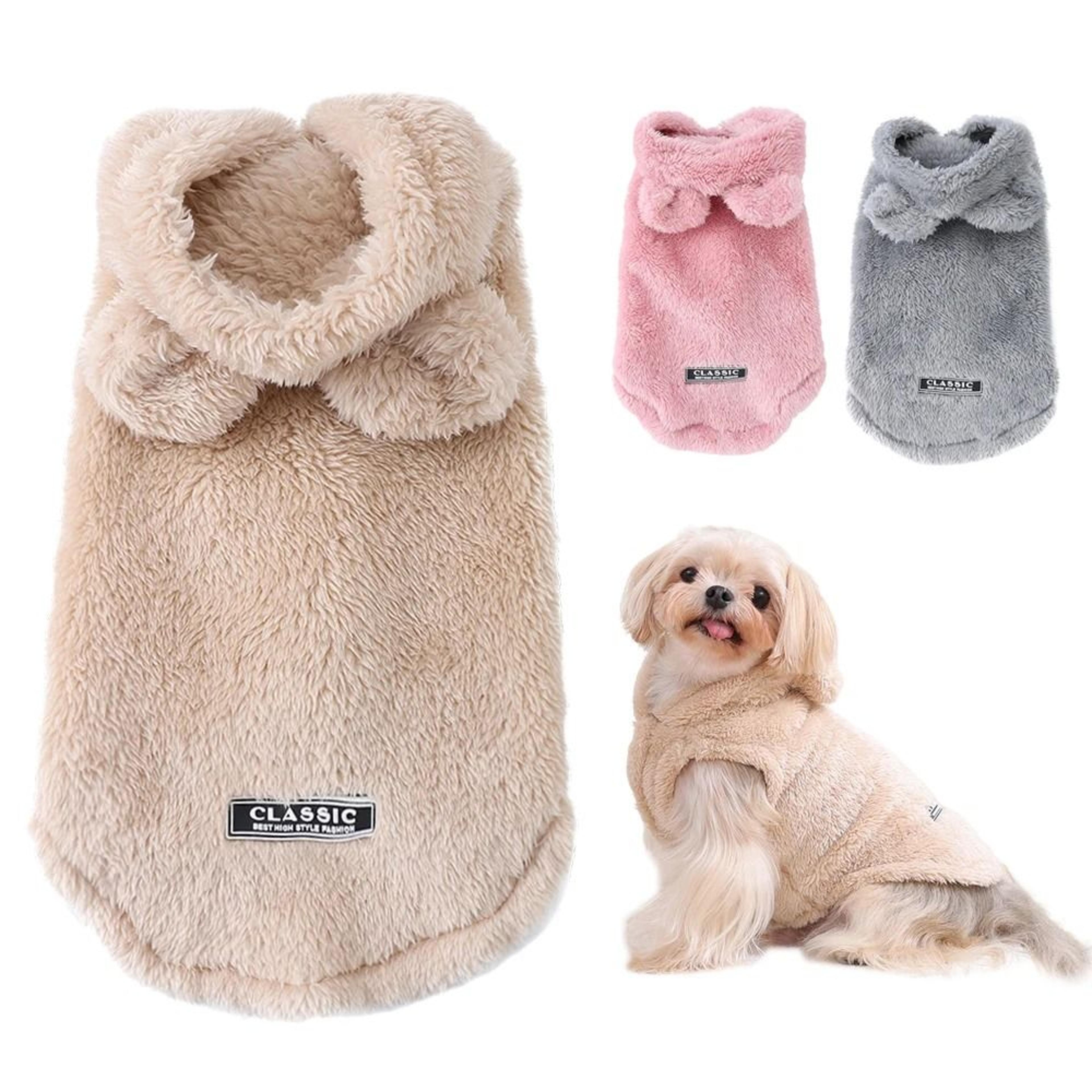 winter pet puppy hoodie sweater warm fleece dog coat for small and medium pets
