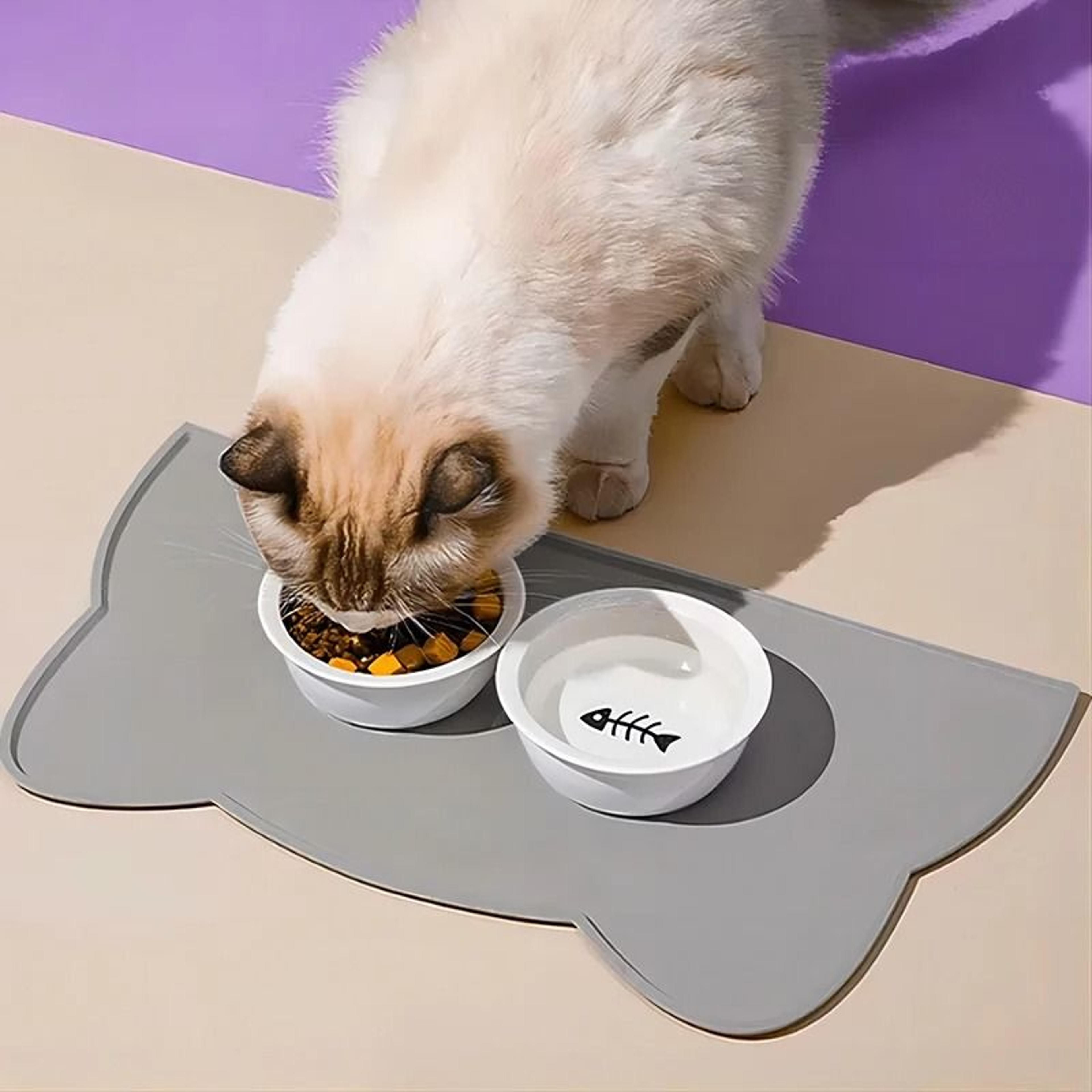 silicone pet feeding bowl mat waterproof non stick pet food tray
