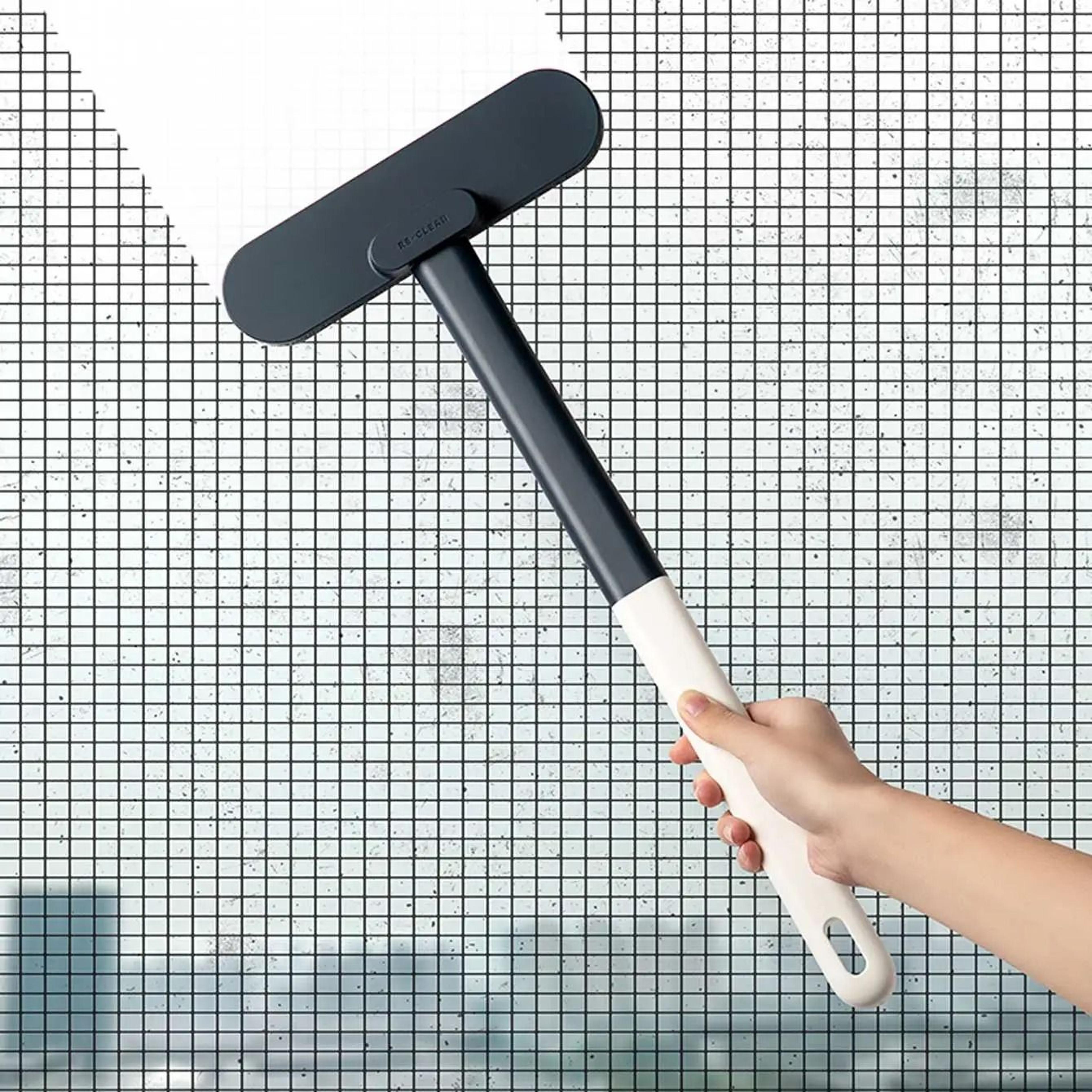 multifunctional long handled window brush wet dry cleaning tool