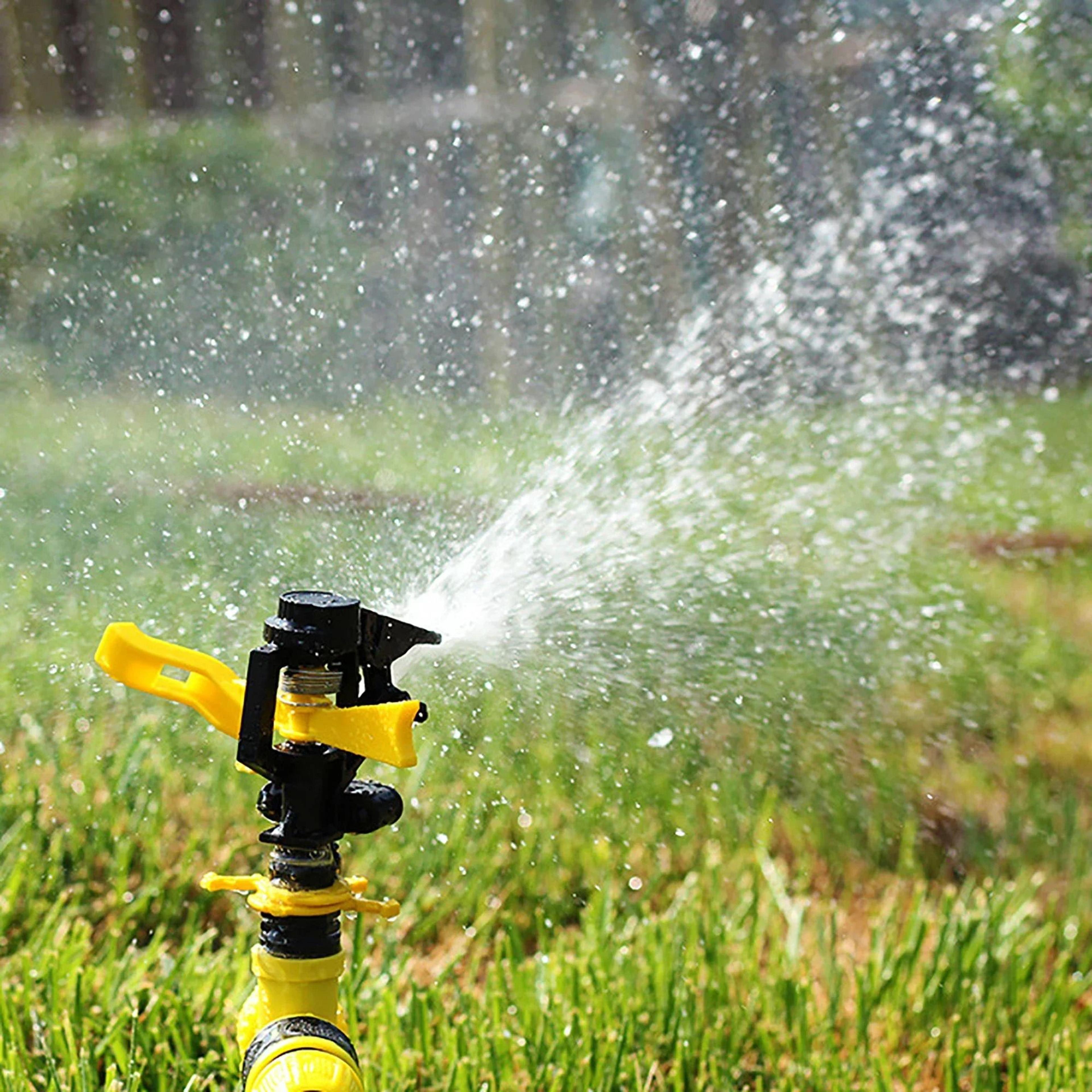 adjustable rocker impact sprinkler 360 degree rotary watering nozzle for lawn and garden irrigation