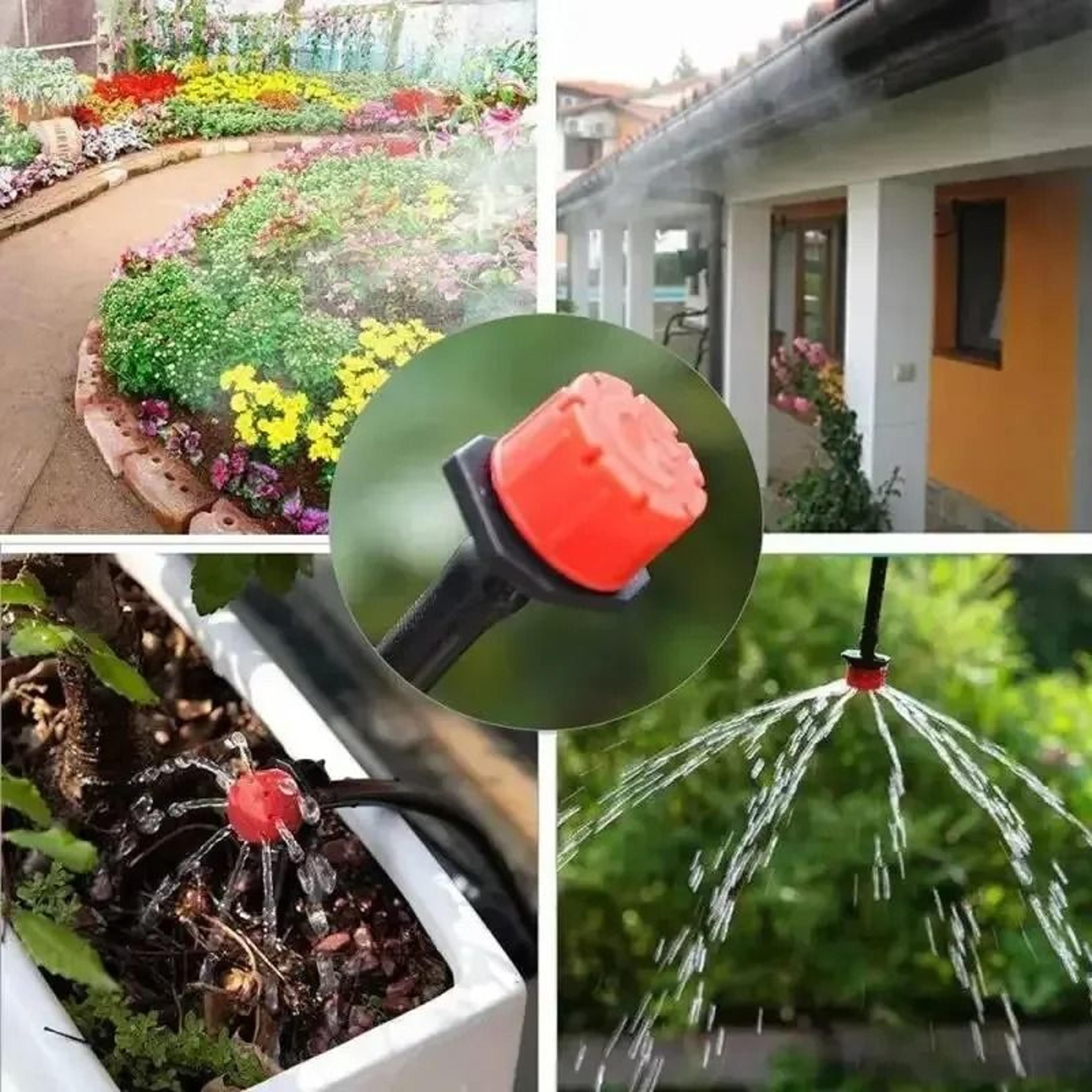 automatic watering garden hose micro drip watering kit adjustable nozzle system