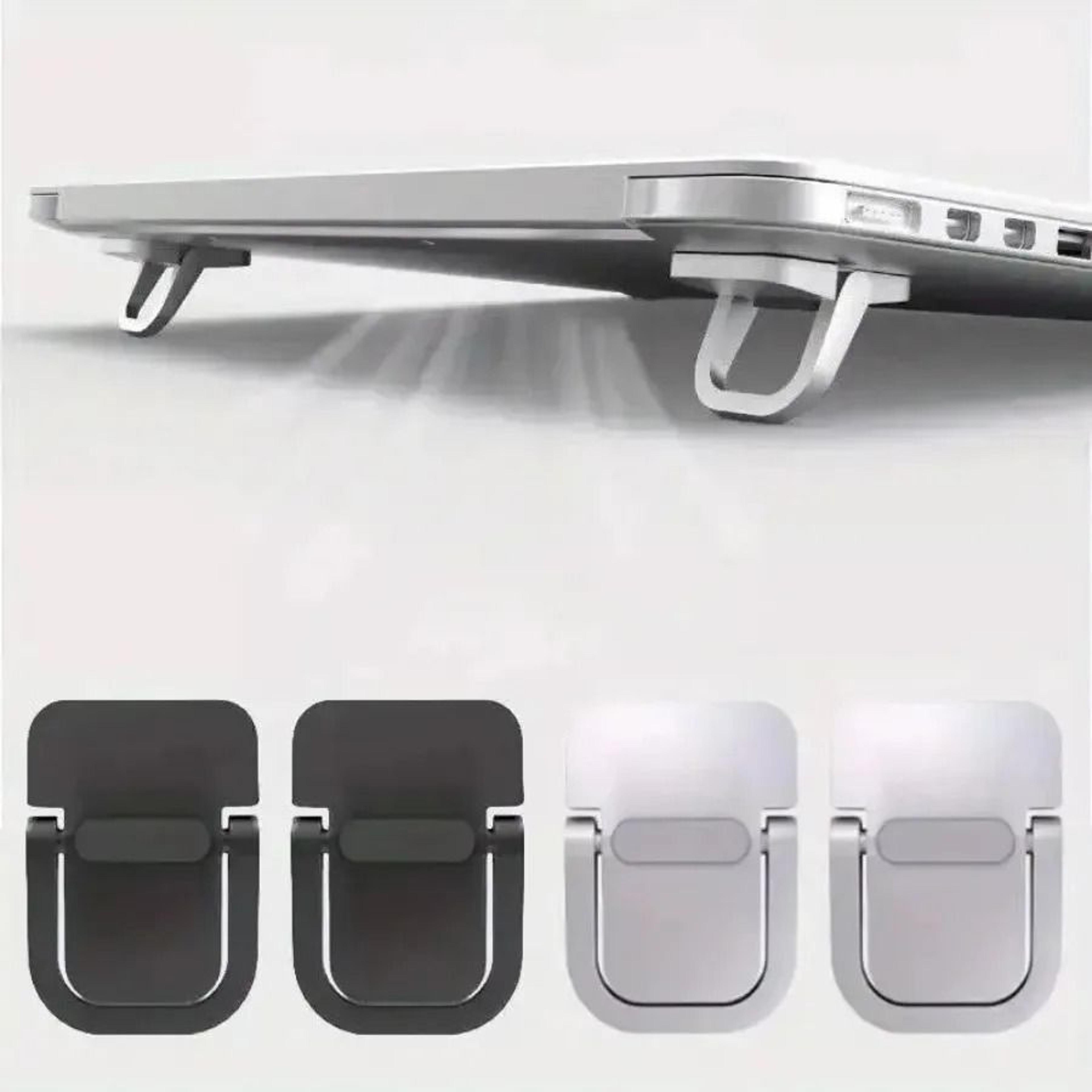 portable aluminum laptop and keyboard riser set for better typing comfort and improved airflow