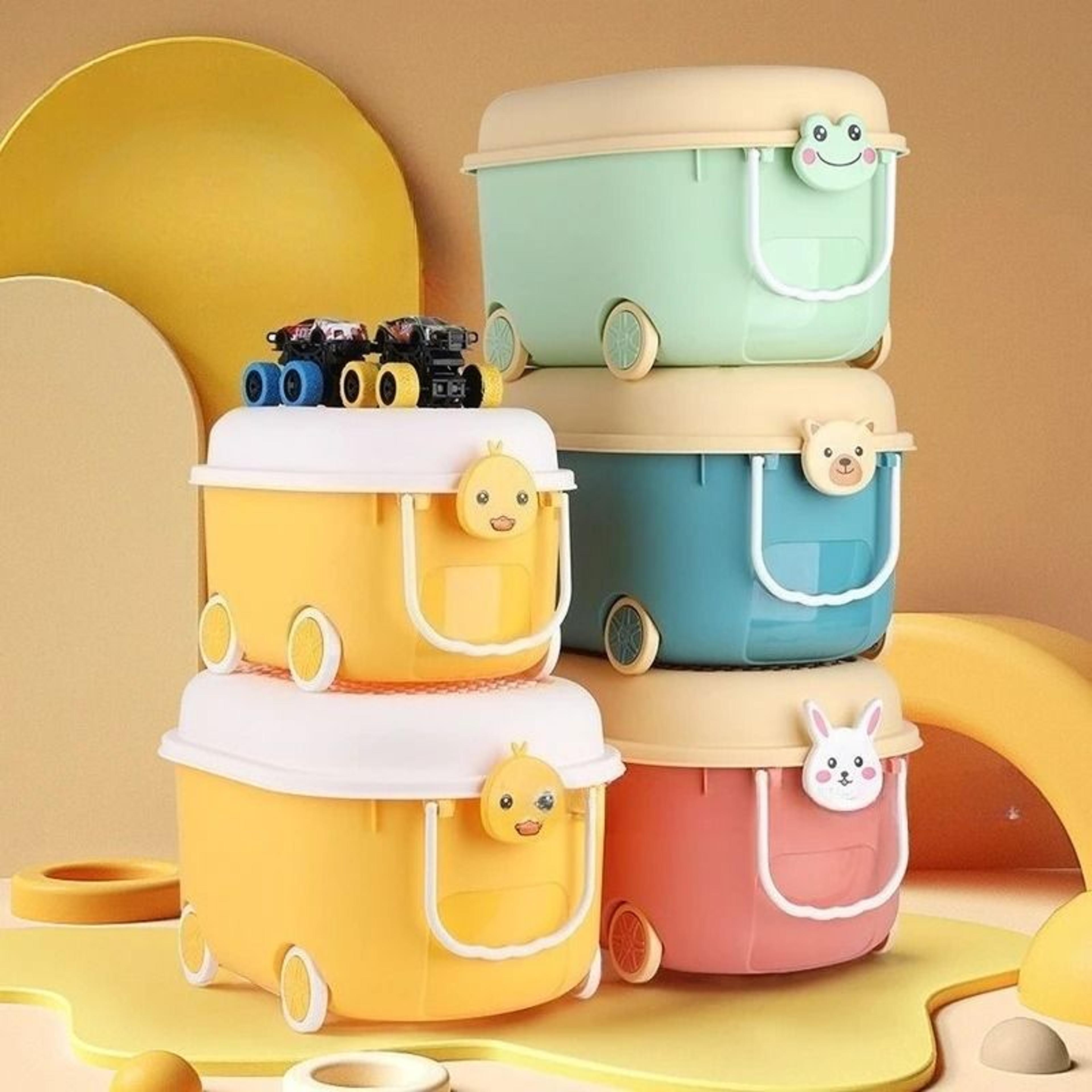 cartoon toy storage box organizer for kids home storage