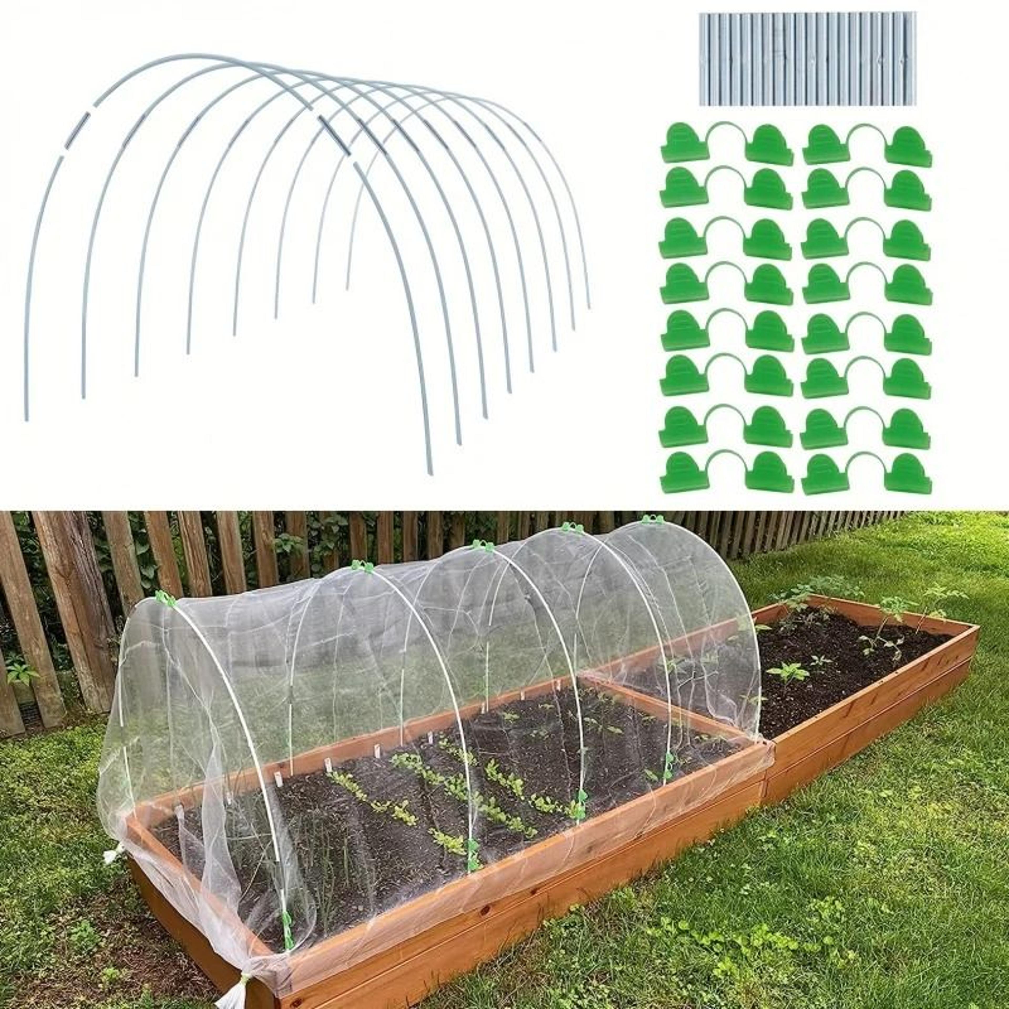 garden fiberglass hoops set for grow tunnels and greenhouse support frames