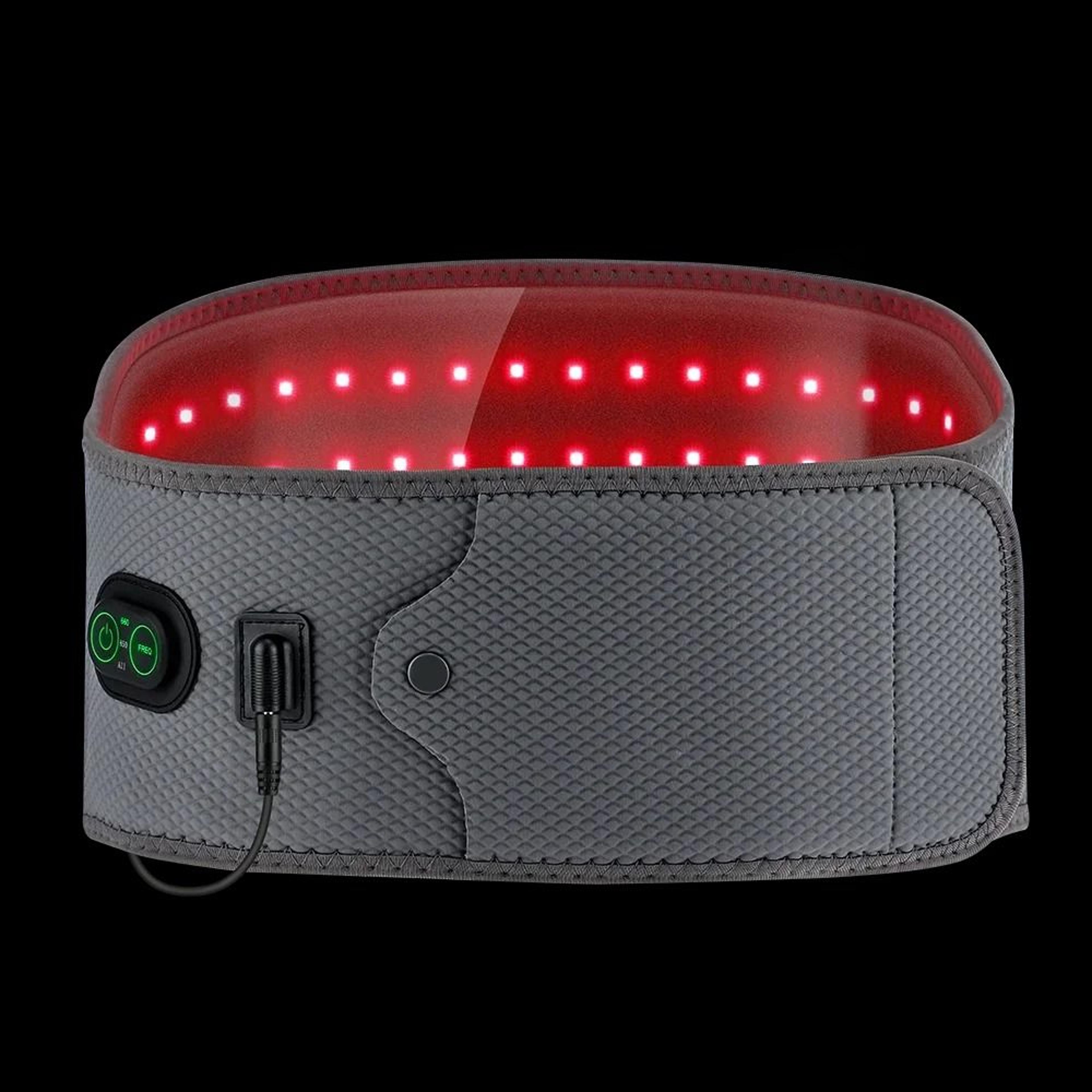 portable led red light therapy waist belt with 660nm & 850nm near infrared lumbar support