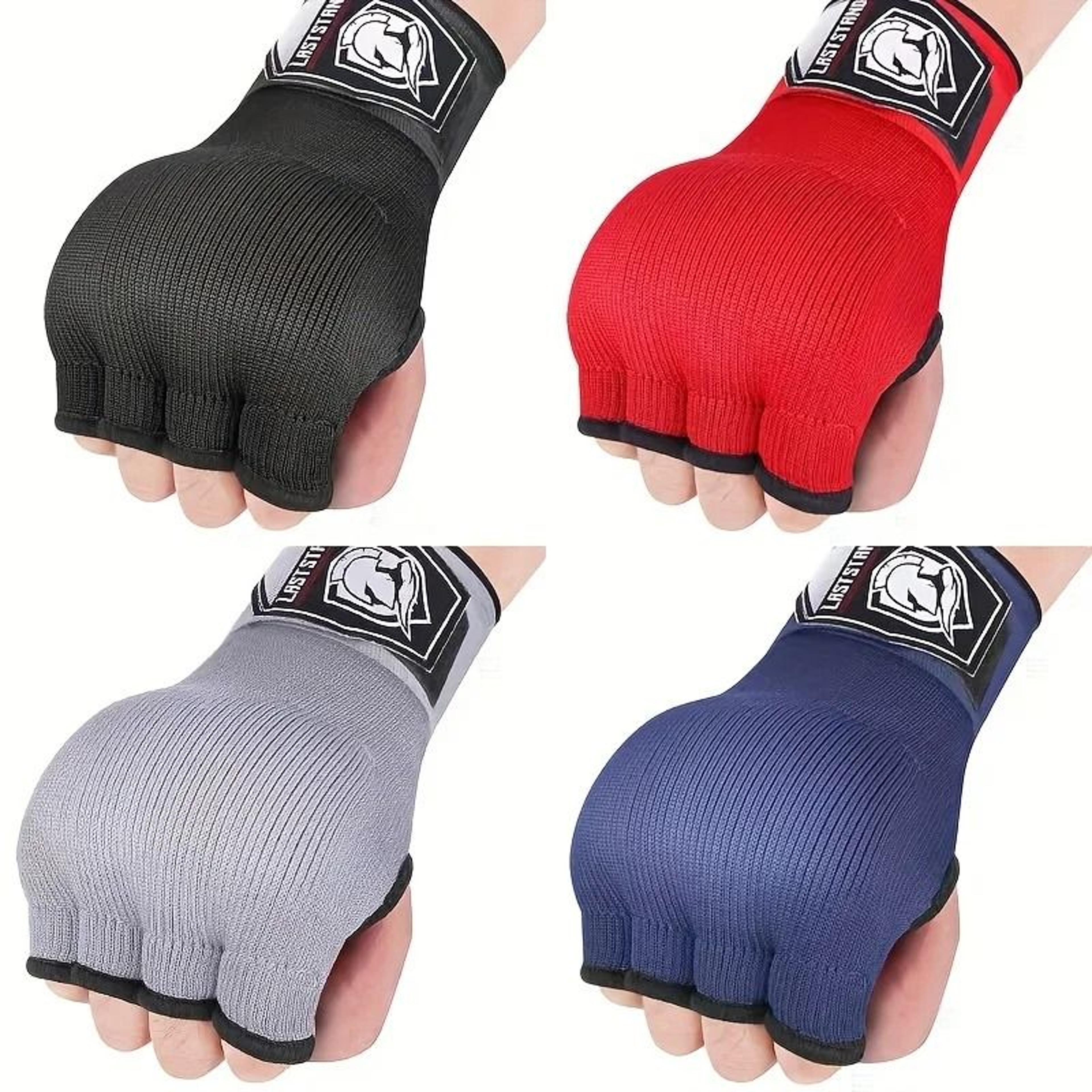 mma half finger gel boxing glove for training with long wrist strap
