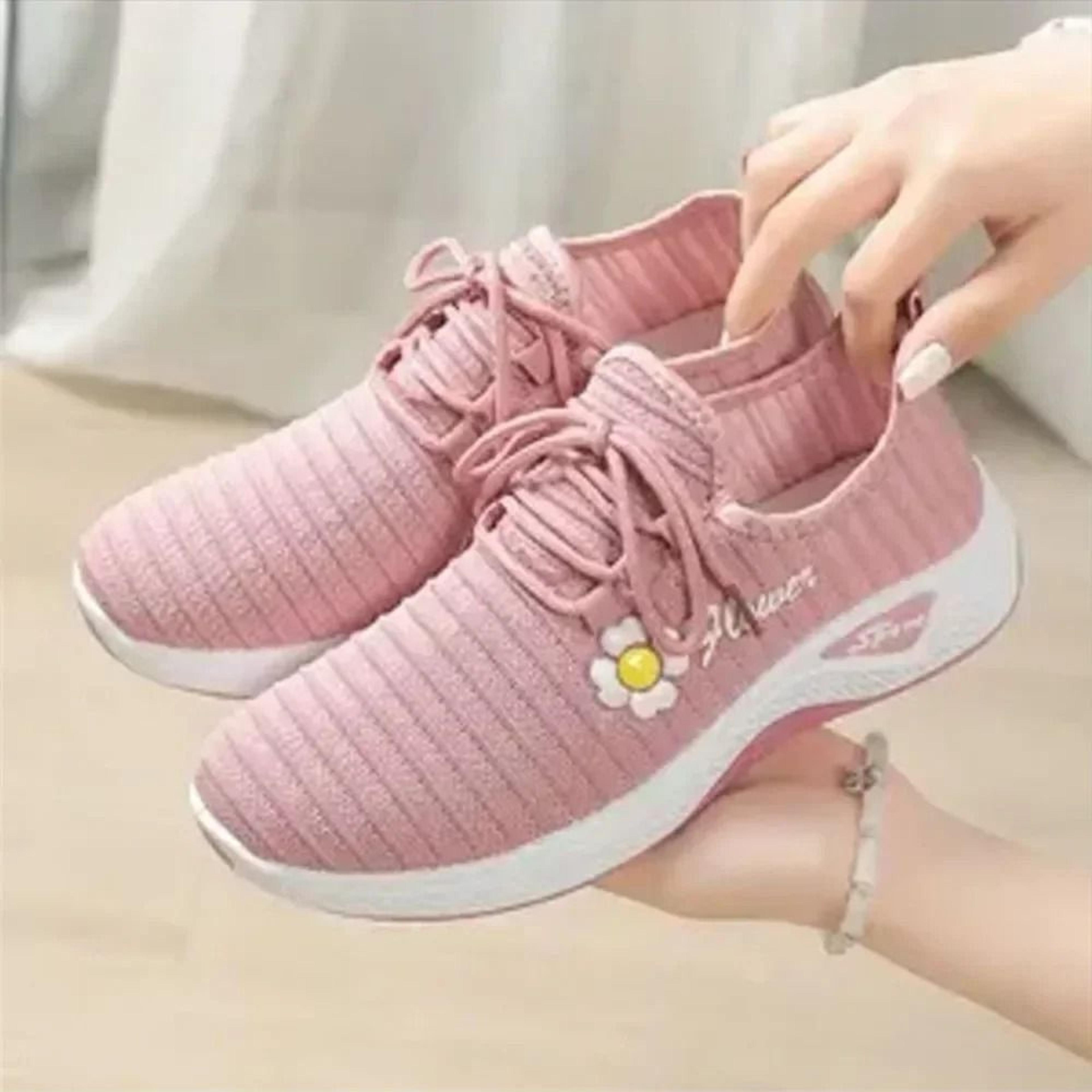 women running shoes breathable soft sole casual net sneakers