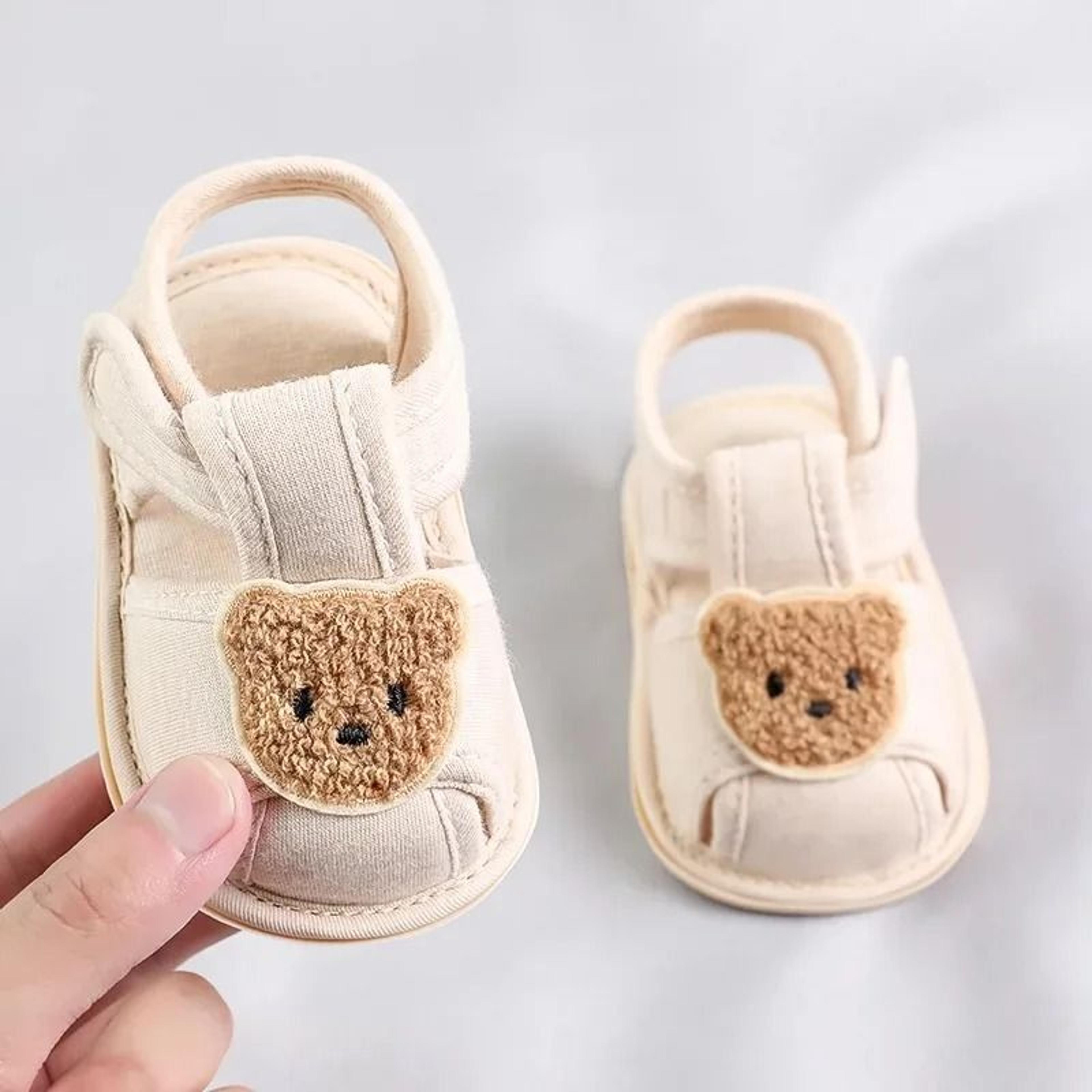 cute bear soft sole baby sandals anti kick first step shoes