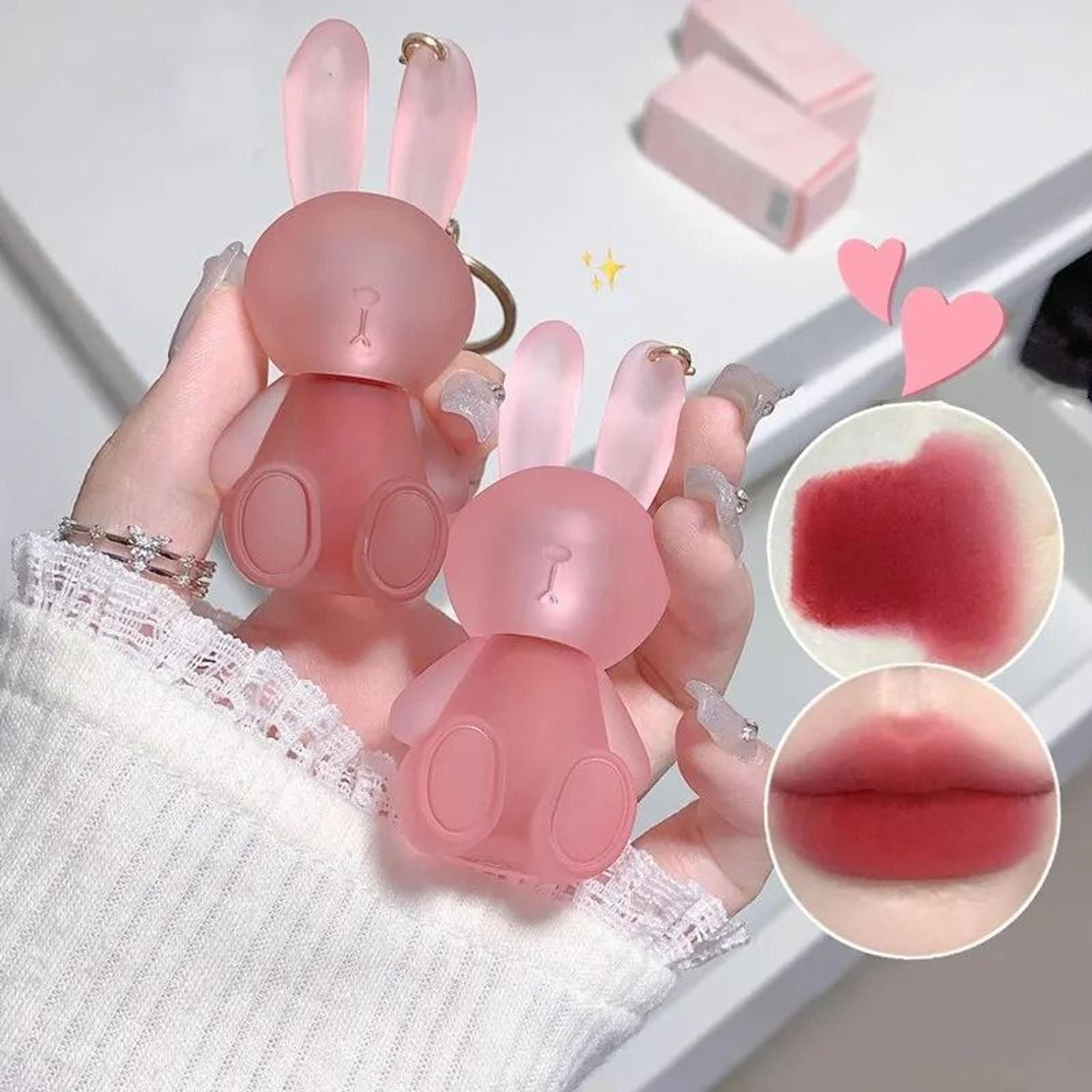gege bear rabbit matte velvet lip clay long-lasting lipstick