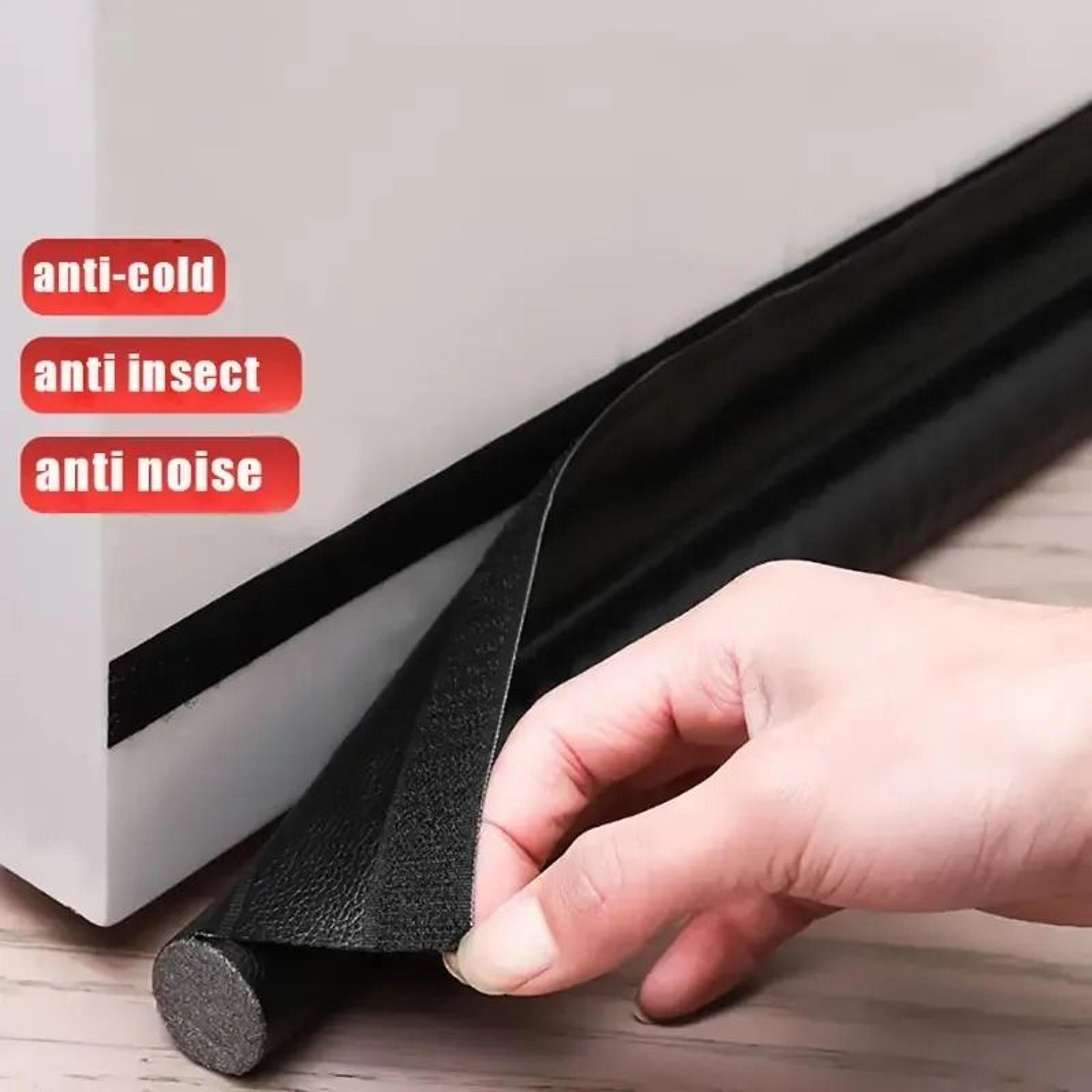 adjustable door bottom sealing strip with foam draft blocker for weather protection
