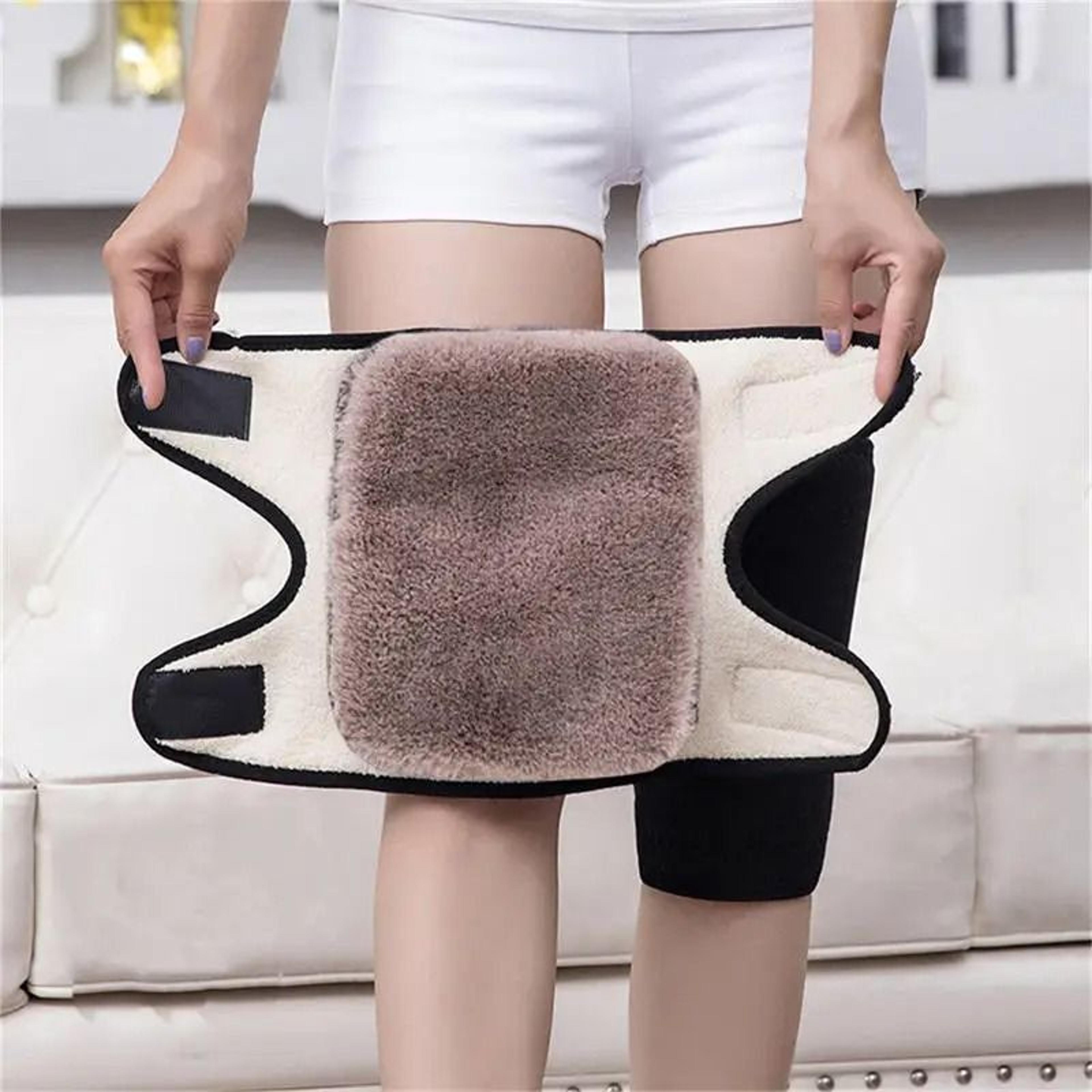 winter warm knee pads for cold relief and joint support with soft fur lining