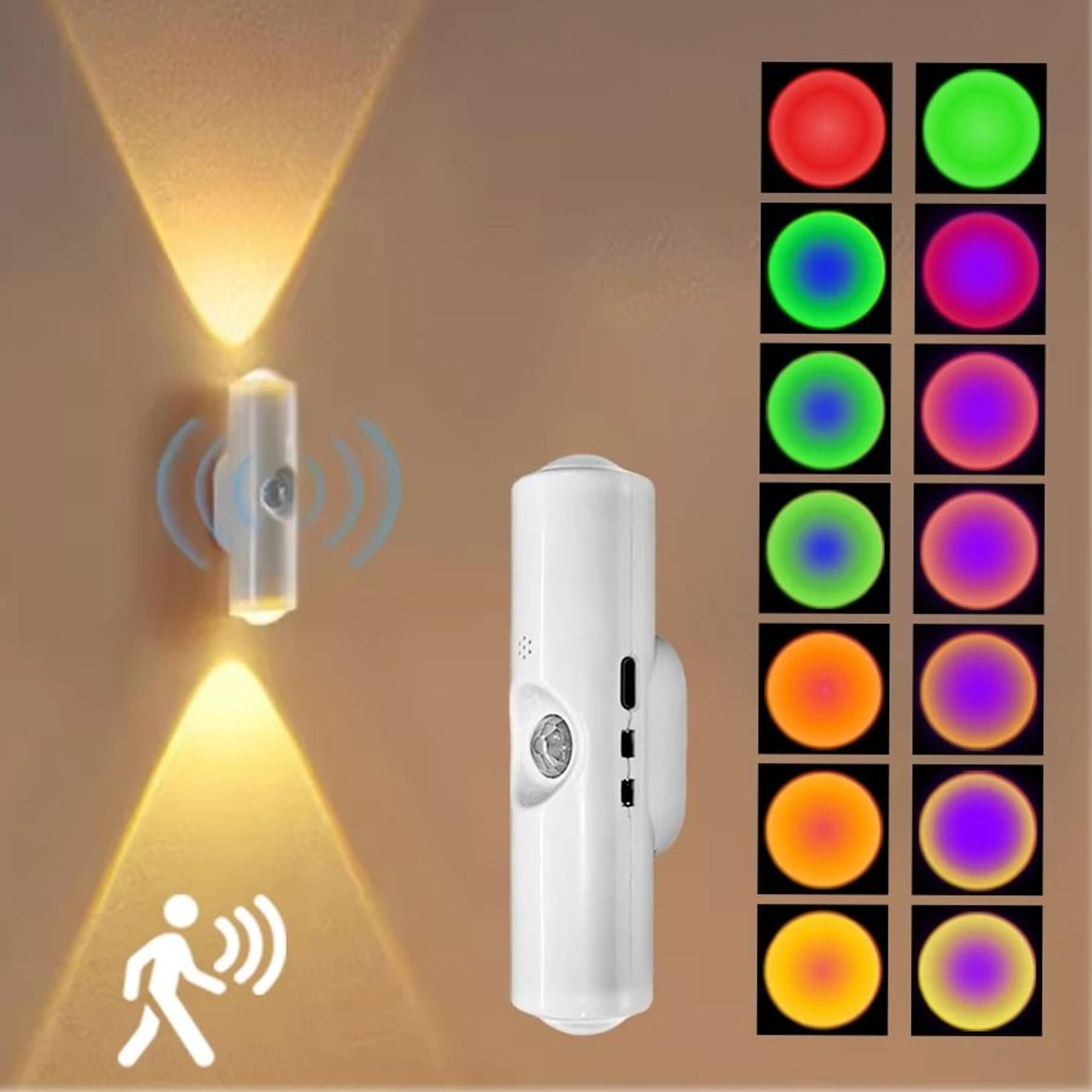 led cabinet light motion sensor magnetic rechargeable rgb ambient lamp