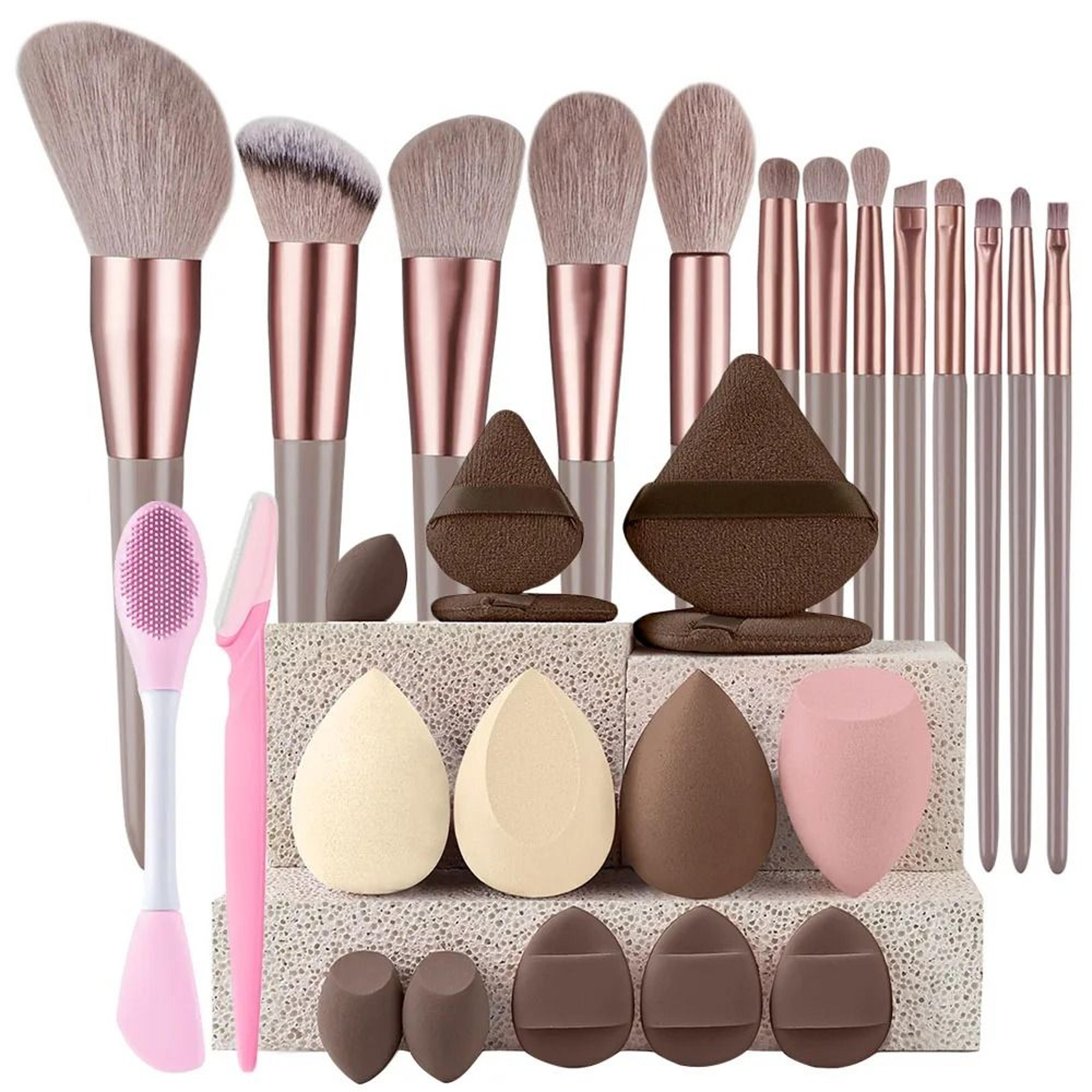 makeup brushes 8-29 piece professional cosmetic kit for women travel beauty tools