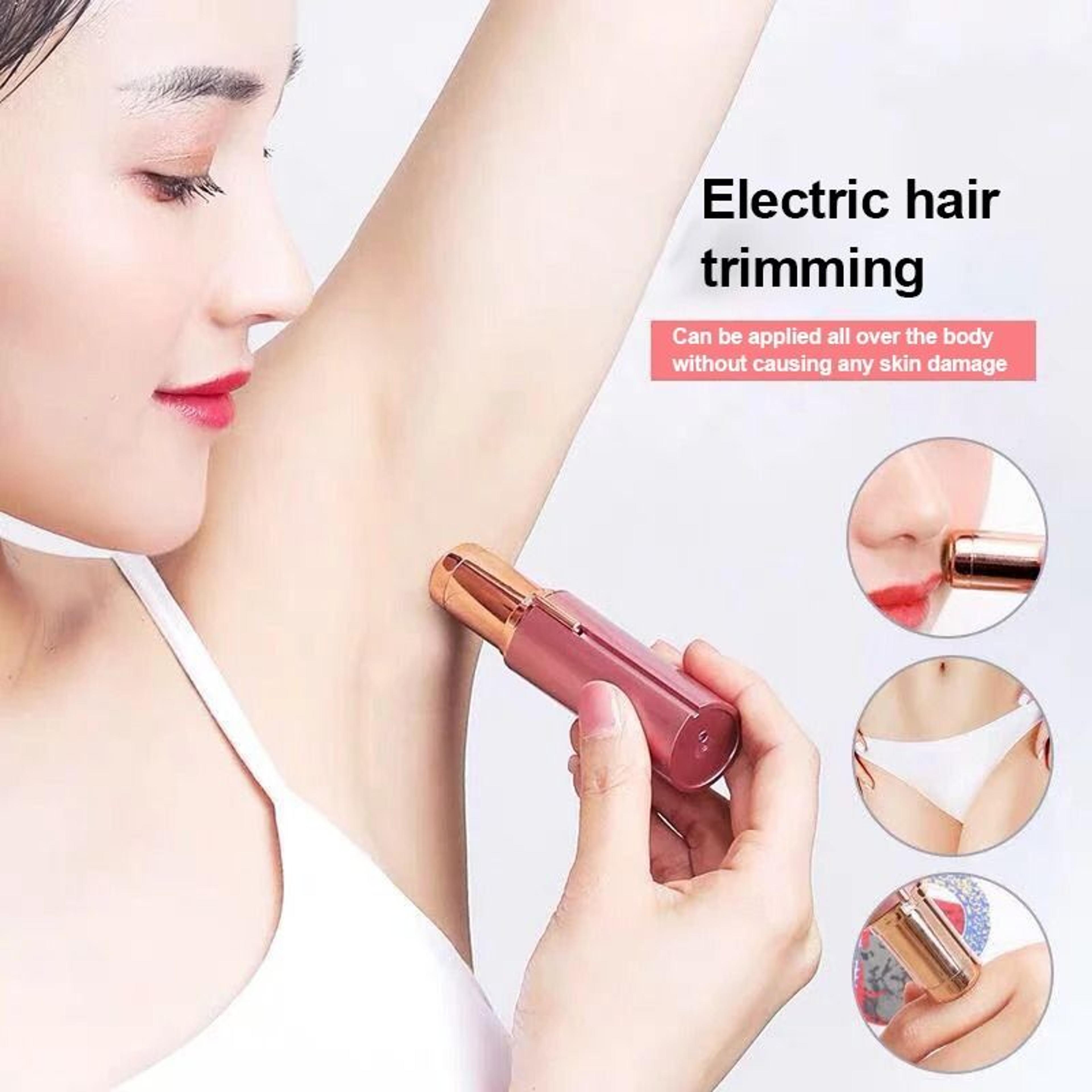 lipstick shaped electric hair remover for women with mini facial hair trimmer
