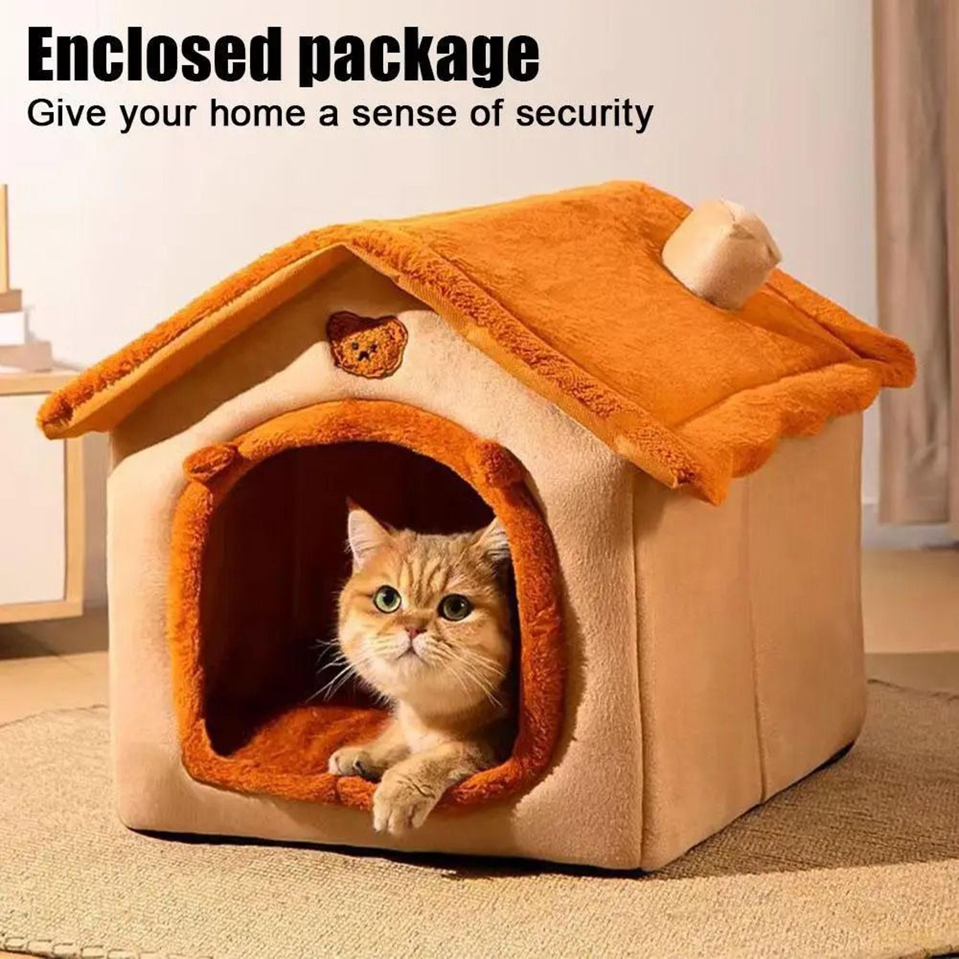 thickened pet warm house detachable washable cat and dog bed for all seasons