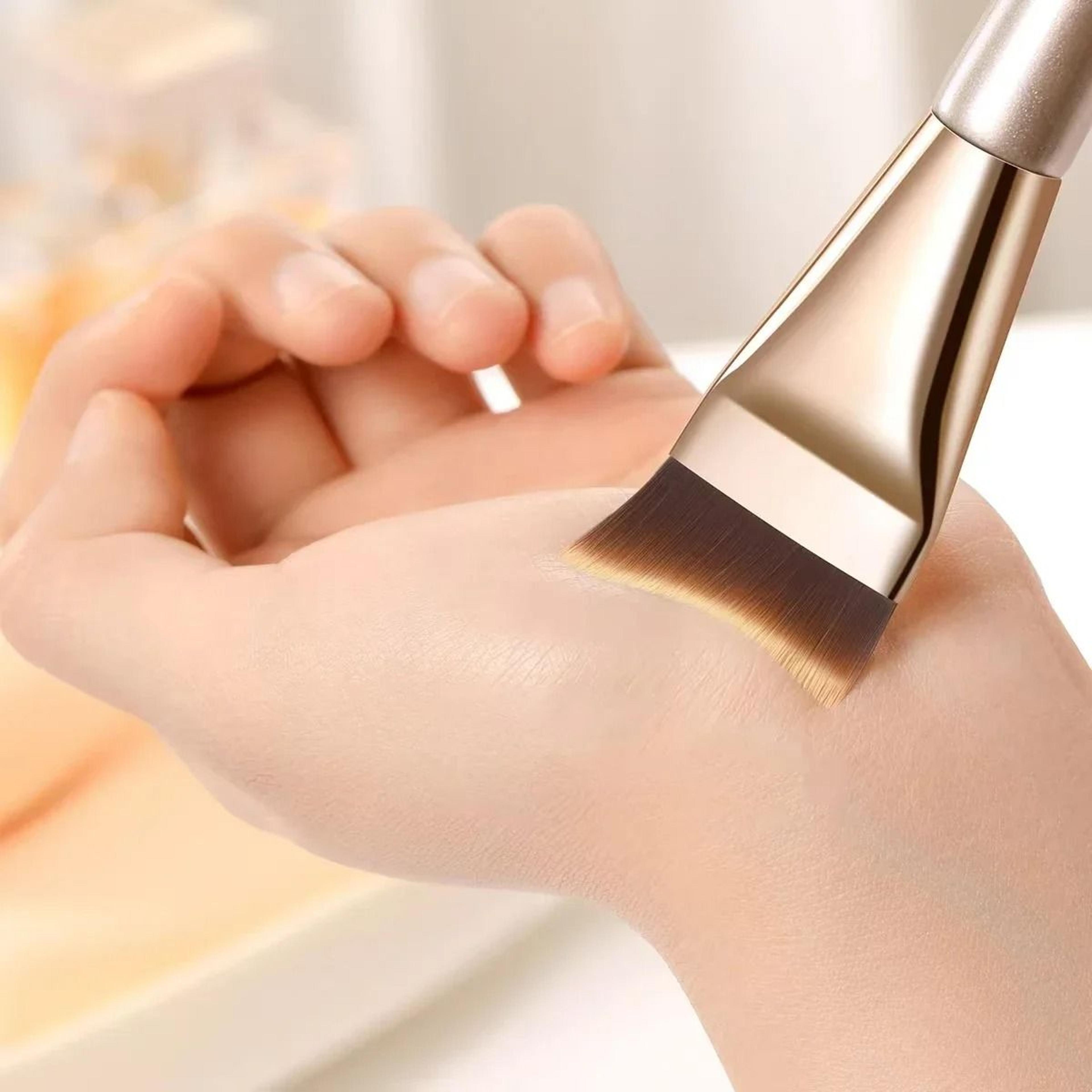 arc shaped ultra thin flat foundation brush professional liquid makeup brush