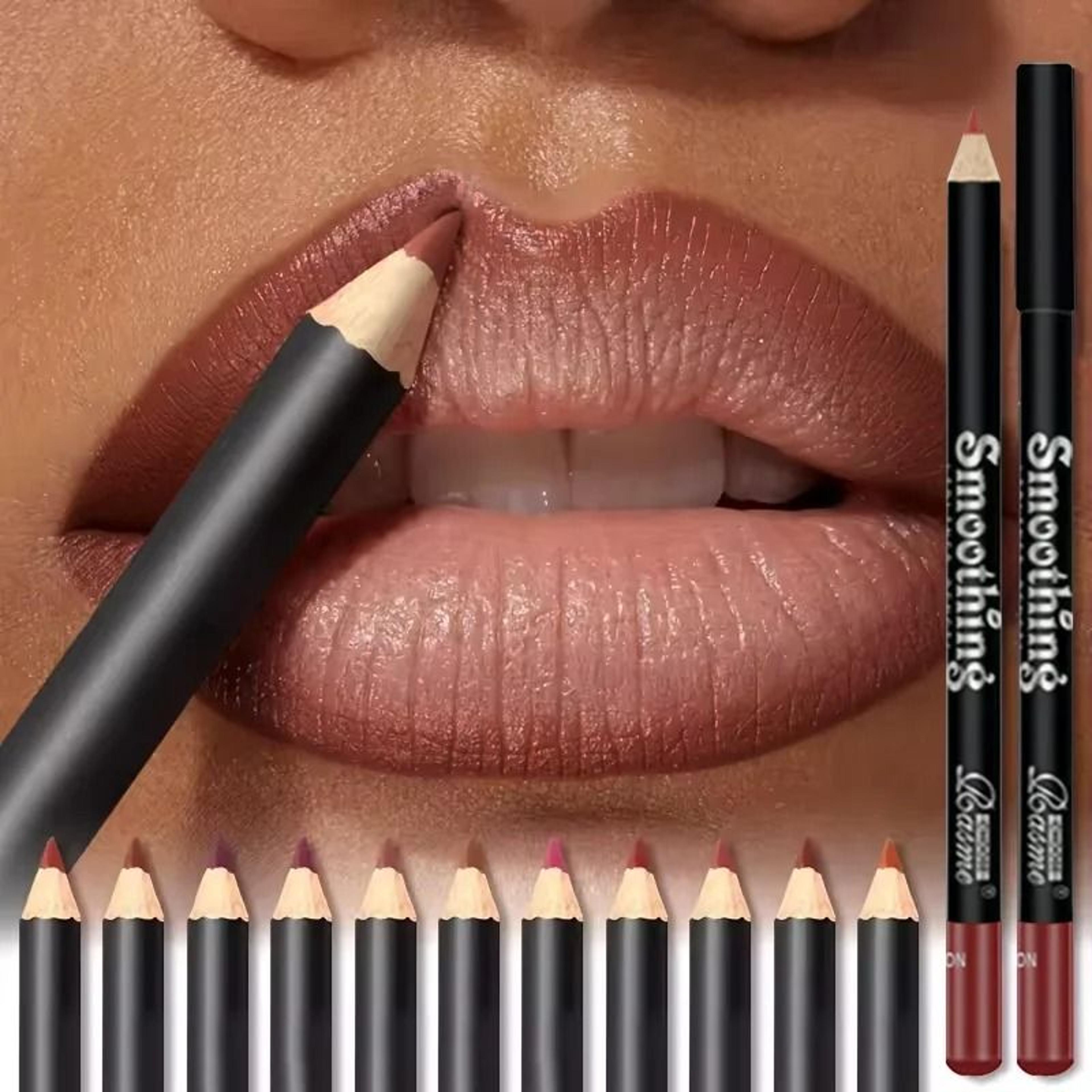 waterproof matte lipliner pencil long lasting moisturizing lip contour makeup