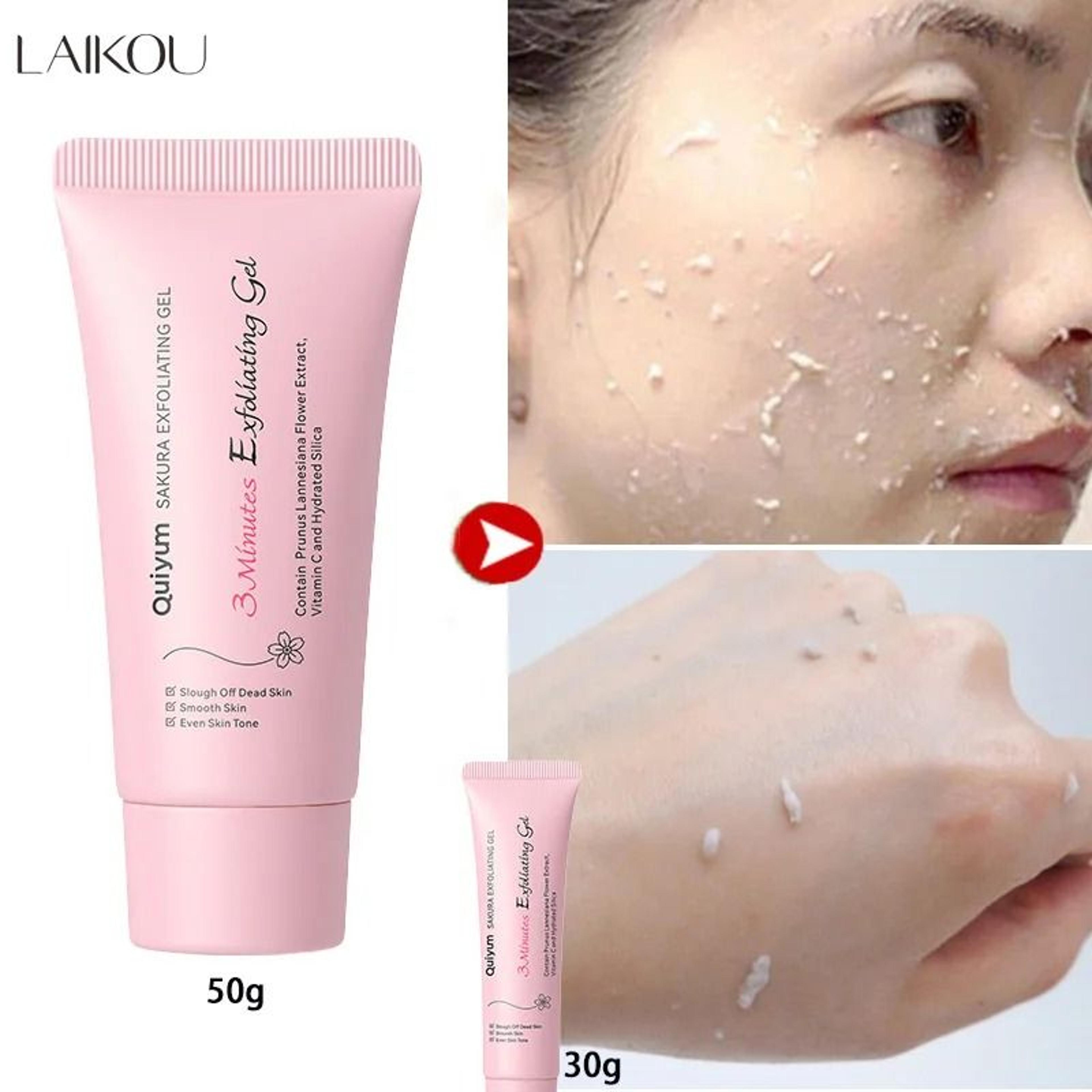 sakura exfoliating peeling gel moisturizing nourishing facial scrub skin care