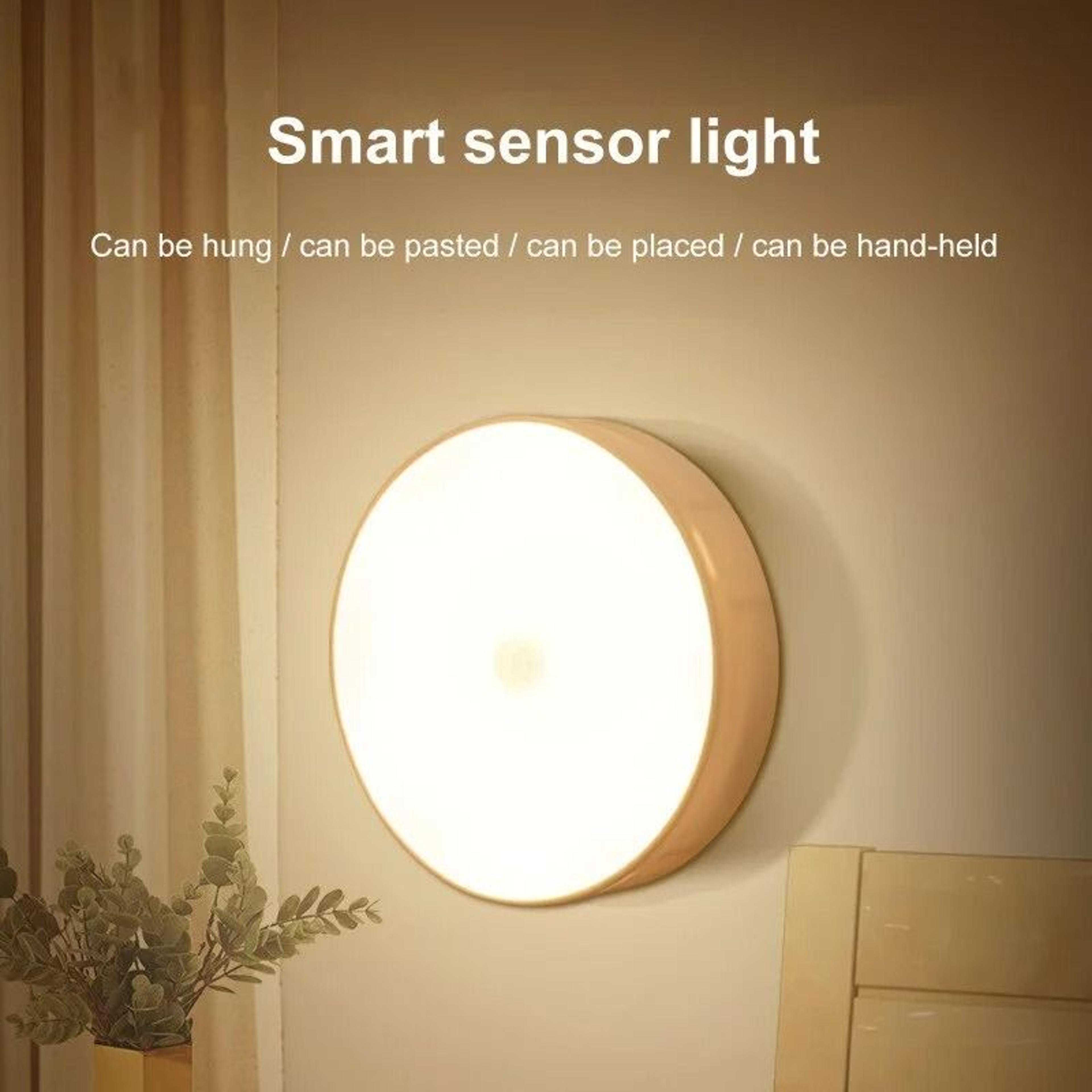 led smart motion sensor night light usb rechargeable wireless magnetic night lamp