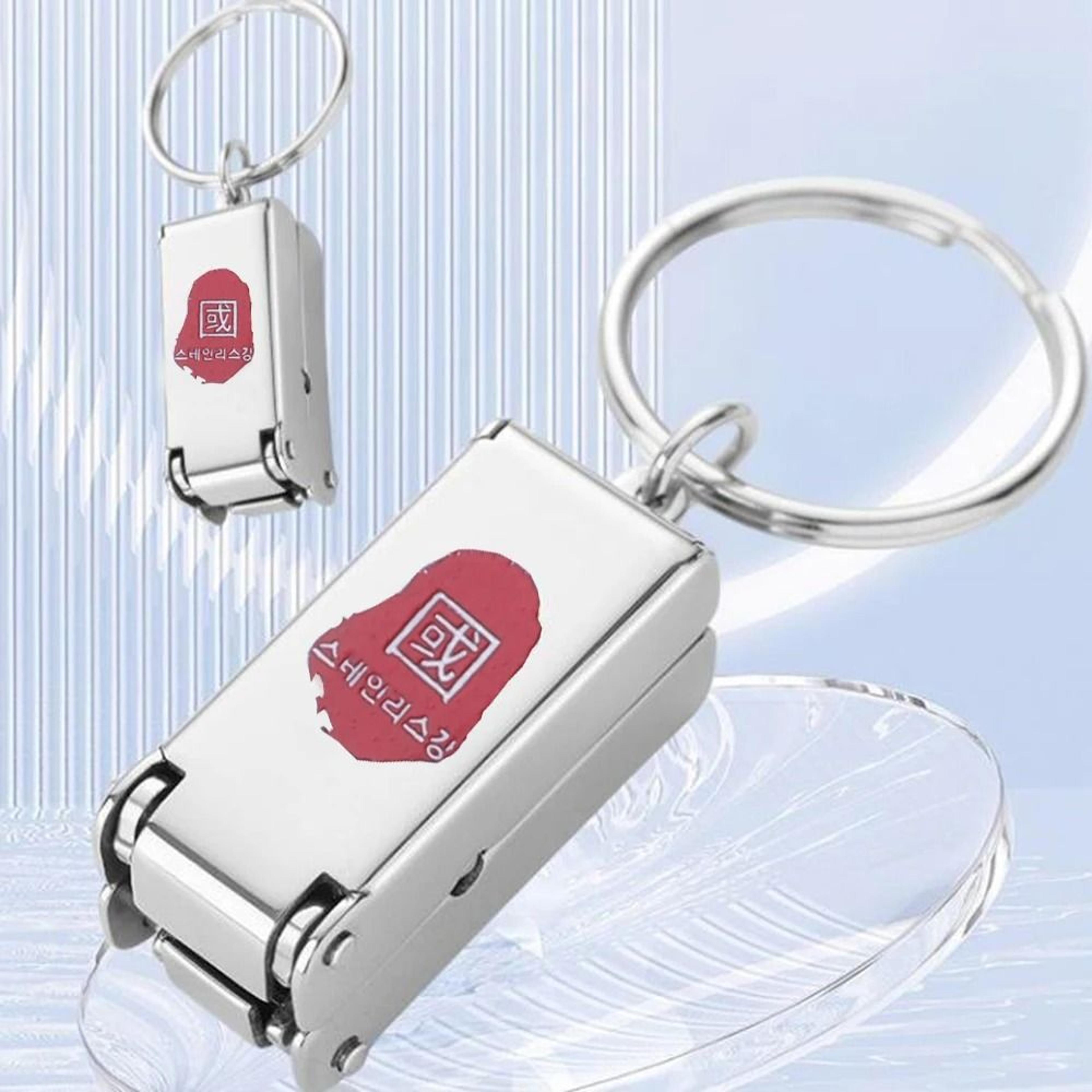stainless steel folding pocket nail clipper keychain