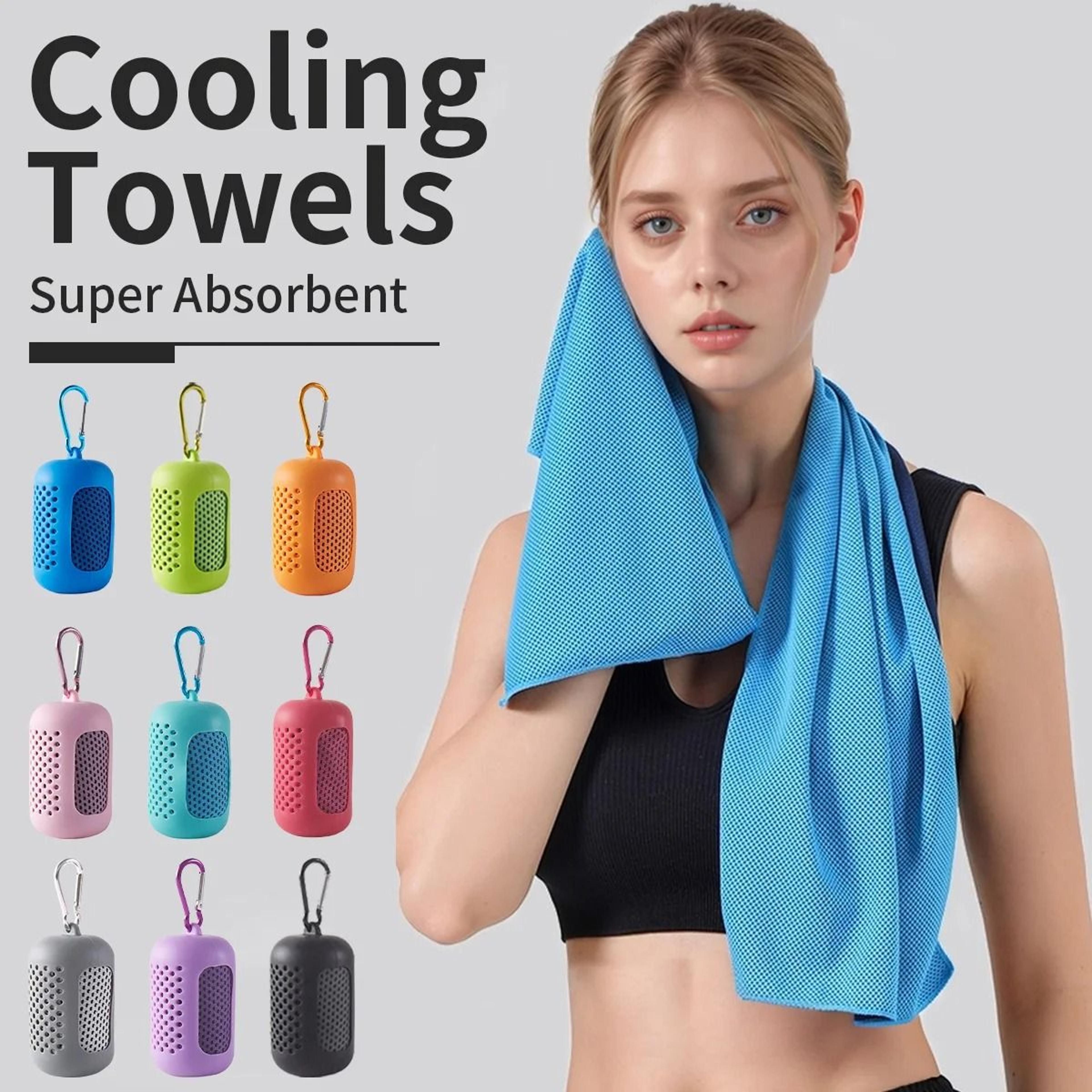 portable silicone wrapped cooling towel for sports and travel