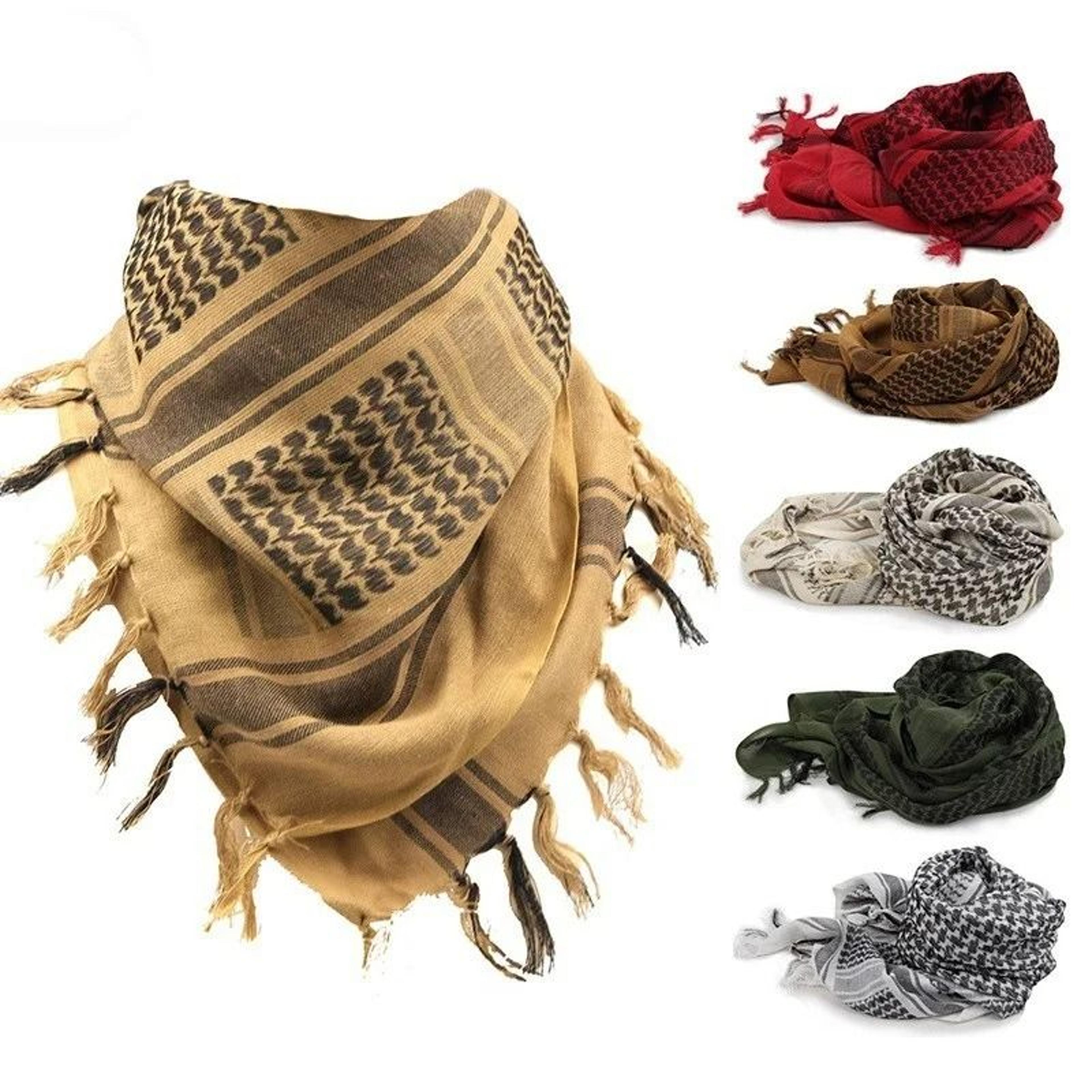 lightweight tactical plaid scarf for outdoor and daily wear