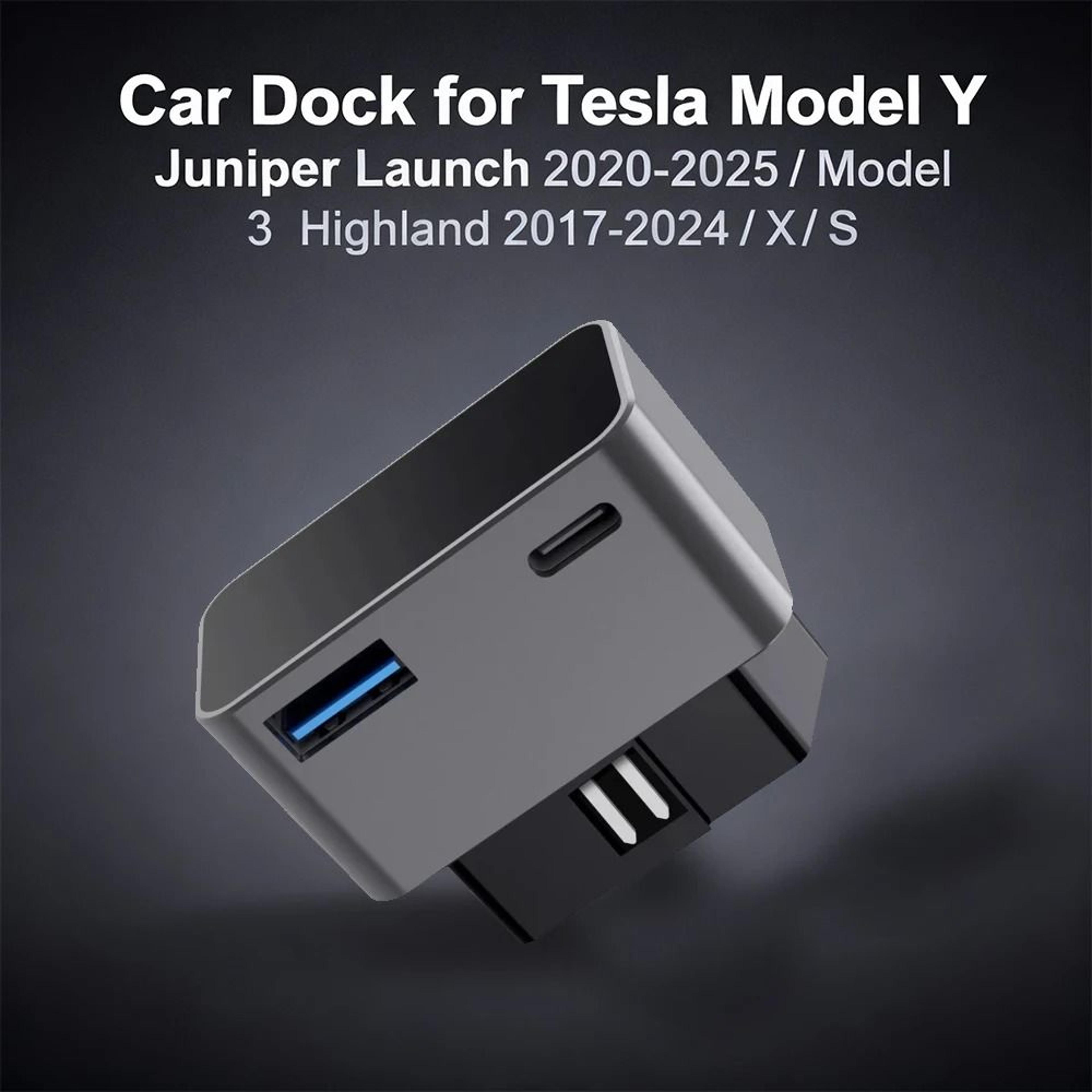 obd2 usb c charging splitter adapter for tesla model 3 and model y