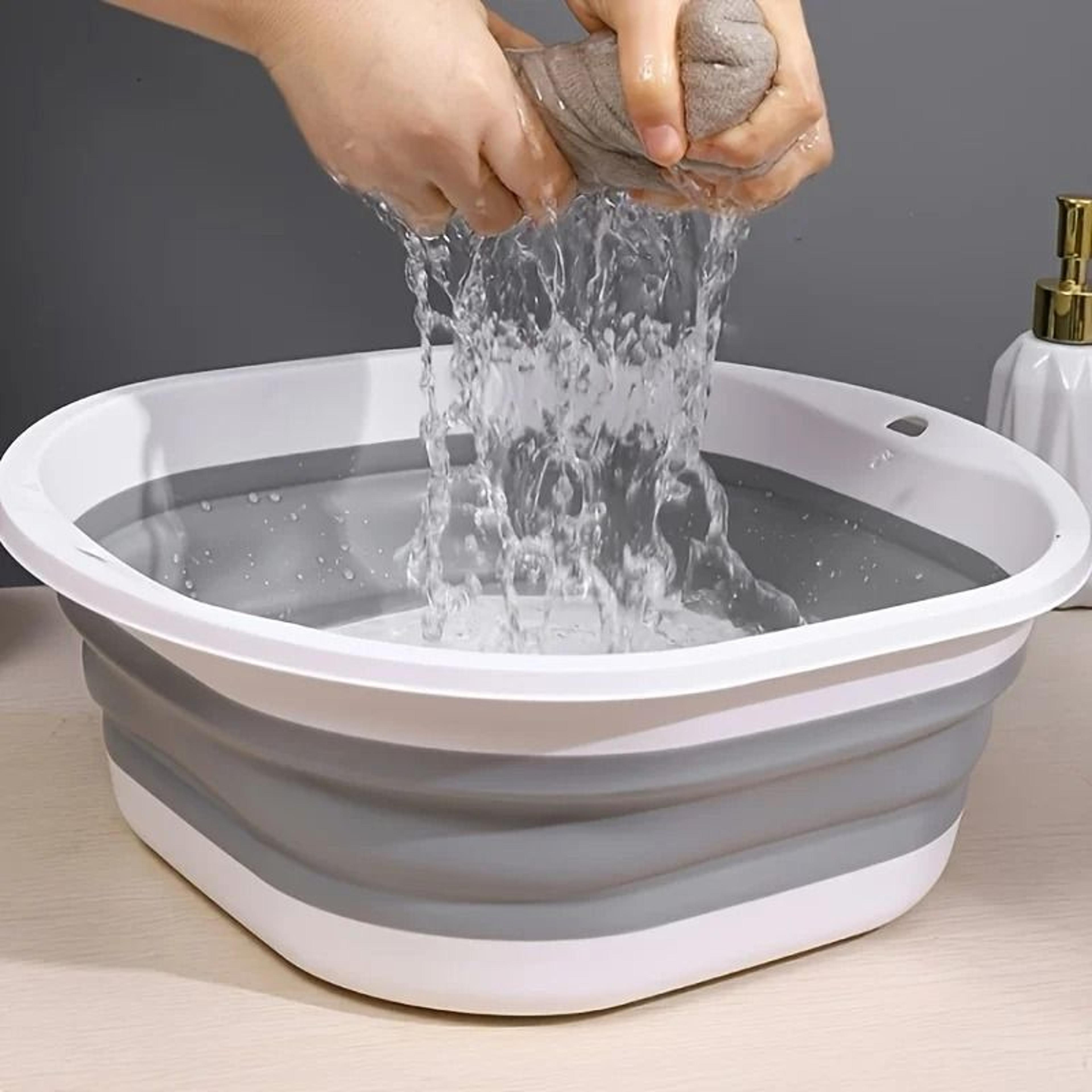 large collapsible basin portable folding wash tub for laundry vegetables face washing and foot soaking