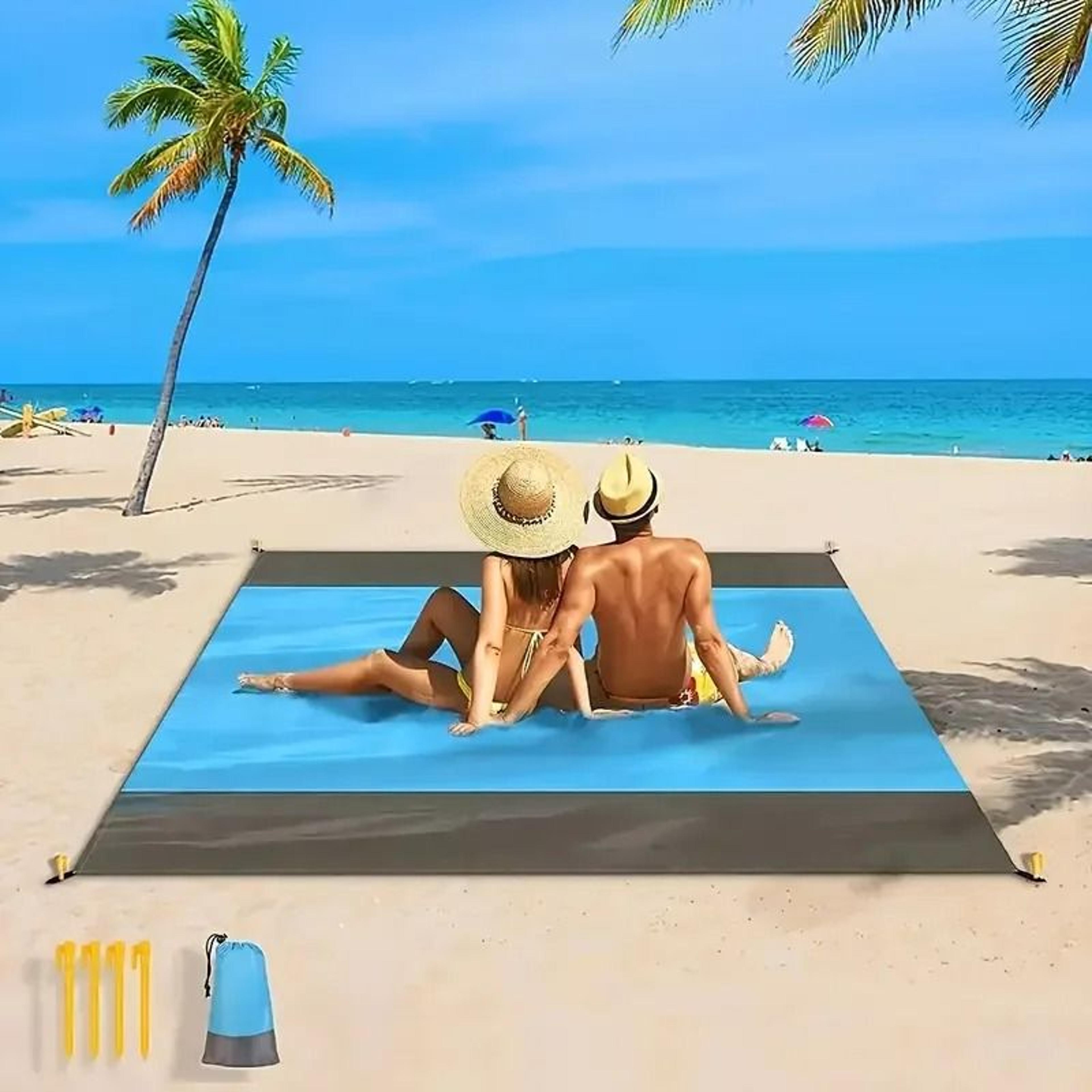 large waterproof sand proof beach blanket for outdoor camping and hiking