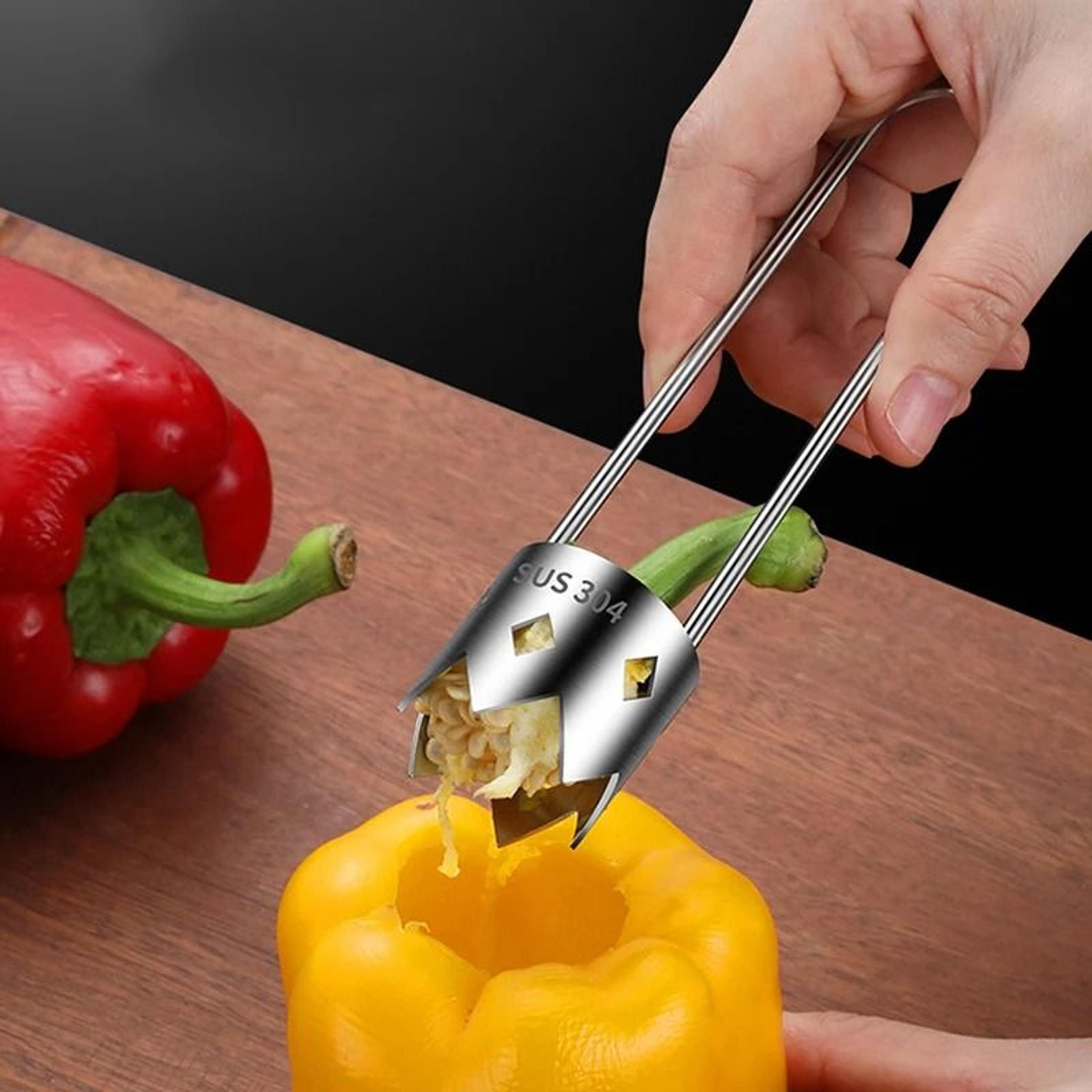 stainless steel pepper corer seed removing tool