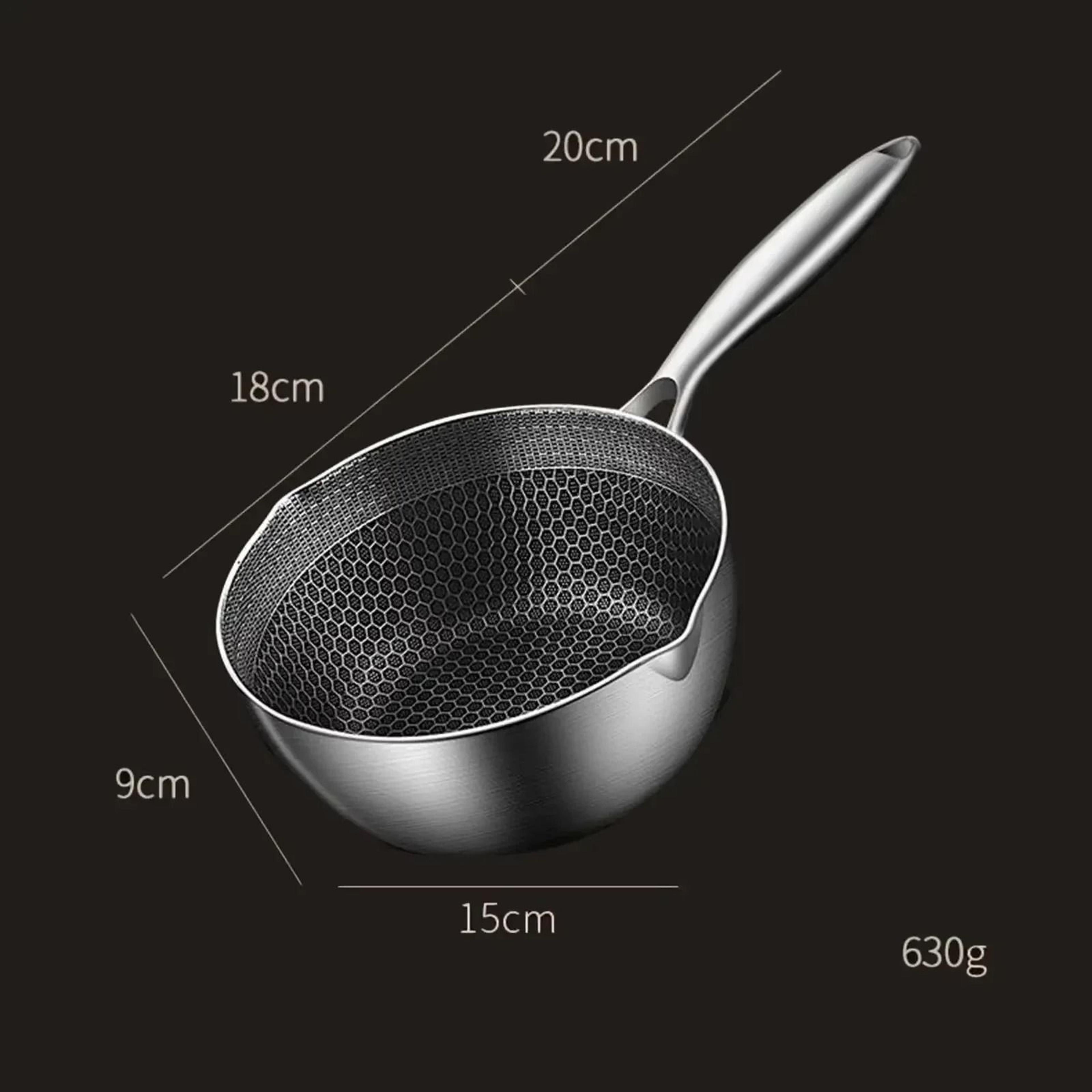 stainless steel japanese tempura deep fryer pot with honeycomb interior