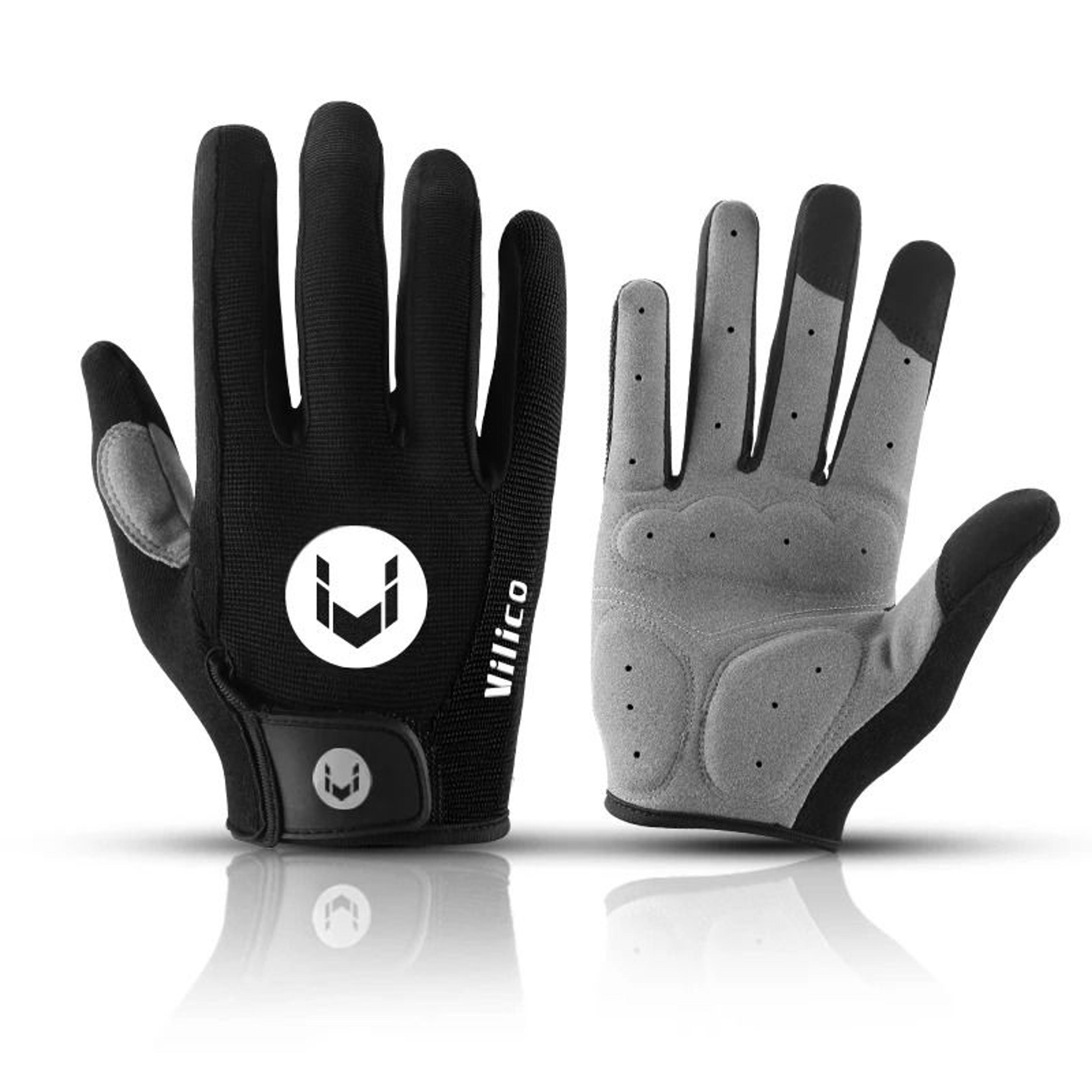 mens long finger cycling gloves touch screen non slip
