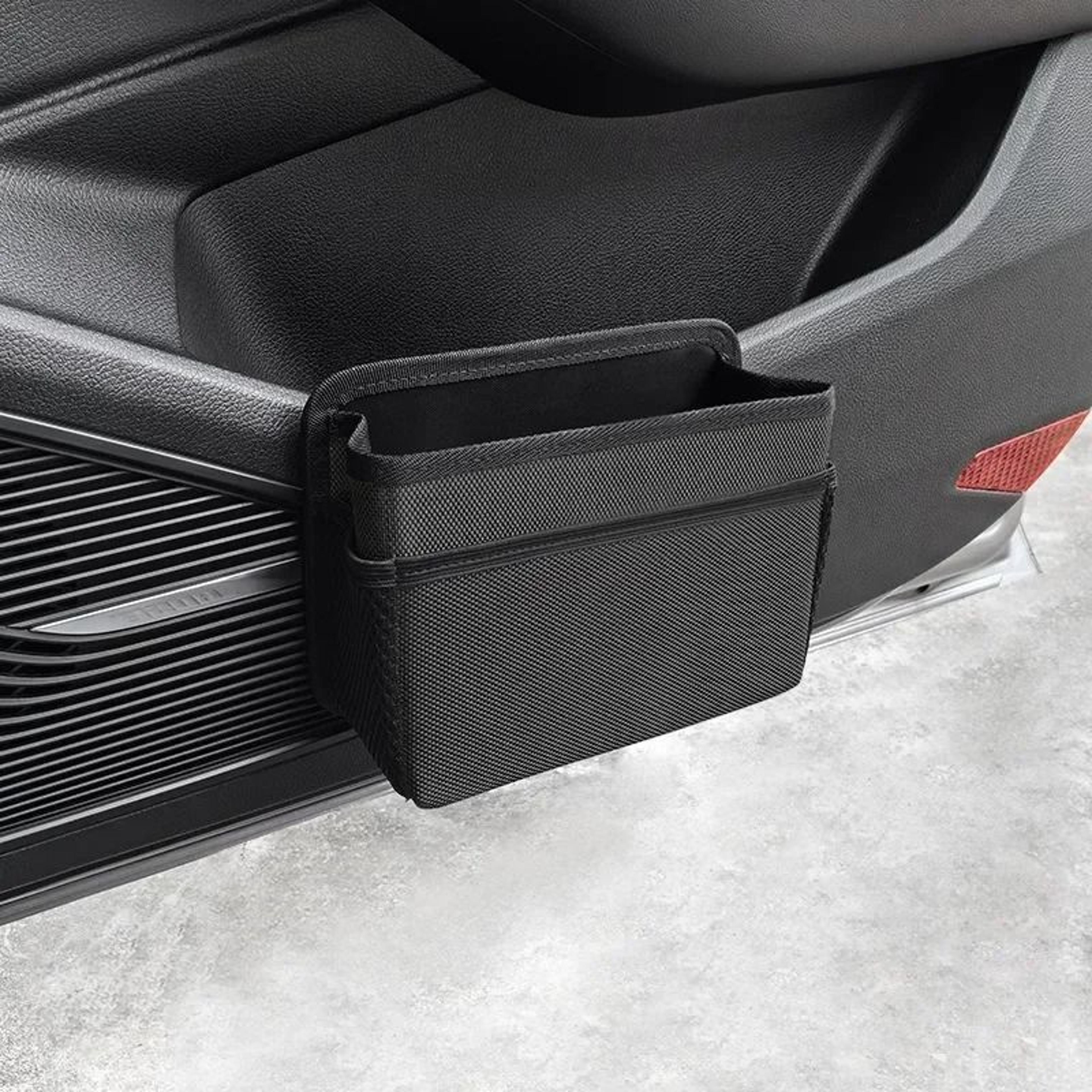 car seat back hanging storage bag with compact side organizer