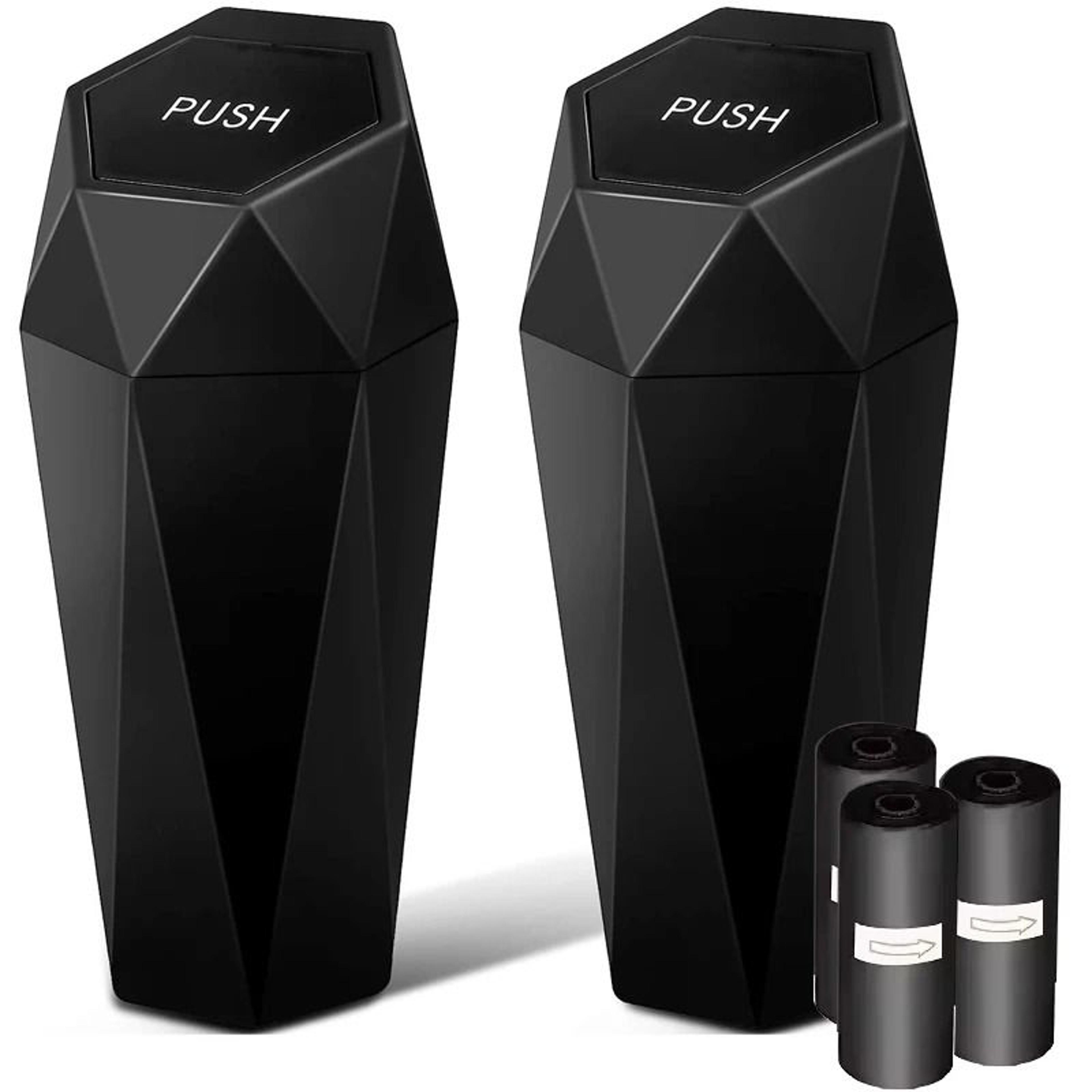 portable car trash can with lid leakproof mini garbage bin